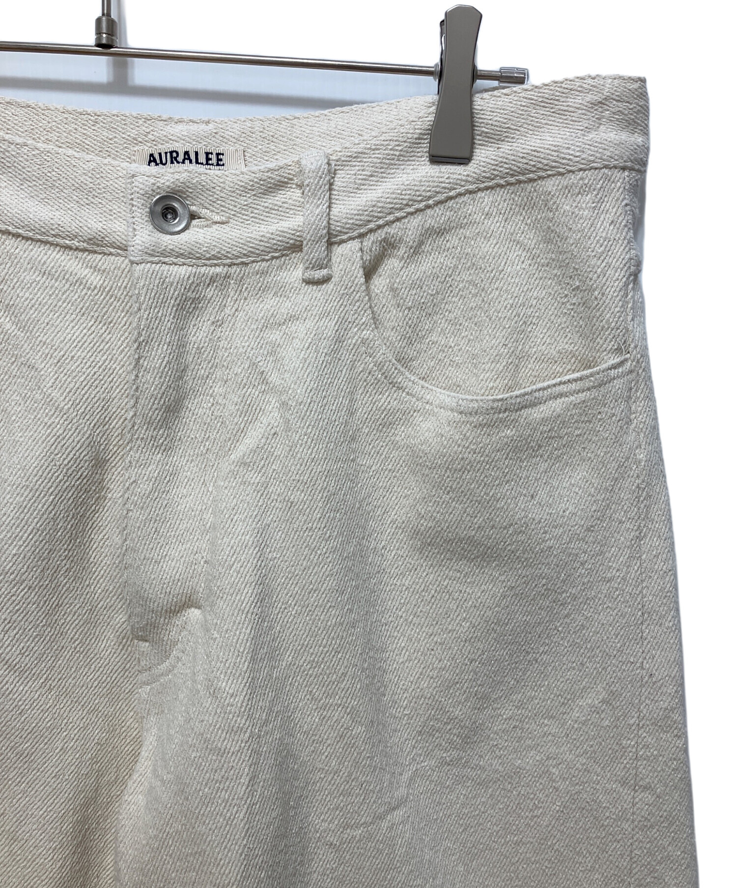 中古・古着通販】AURALEE (オーラリー) SILK NEP DENIM 5P WIDE SHORTS