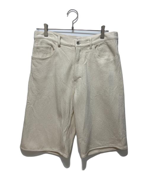 古着 AURALEE クリーム 4 中古・古着通販】AURALEE (オーラリー) SILK NEP DENIM 5P WIDE SHORTS