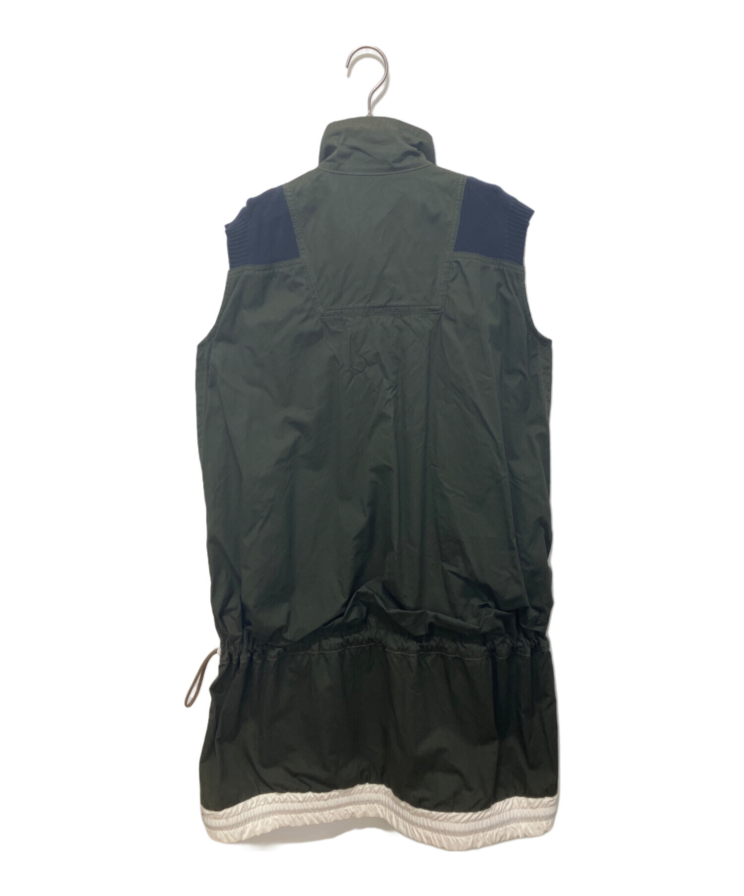 Sacai ダウンベスト レース 切替 ドッキング /2 中古・古着通販】sacai (サカイ) ドッキングワンピース グリーン