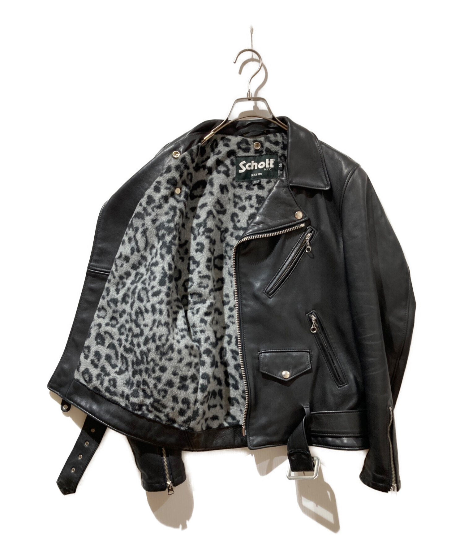 中古・古着通販】Schott (ショット) 203UST LEOPARD DOUBLE RIDERS