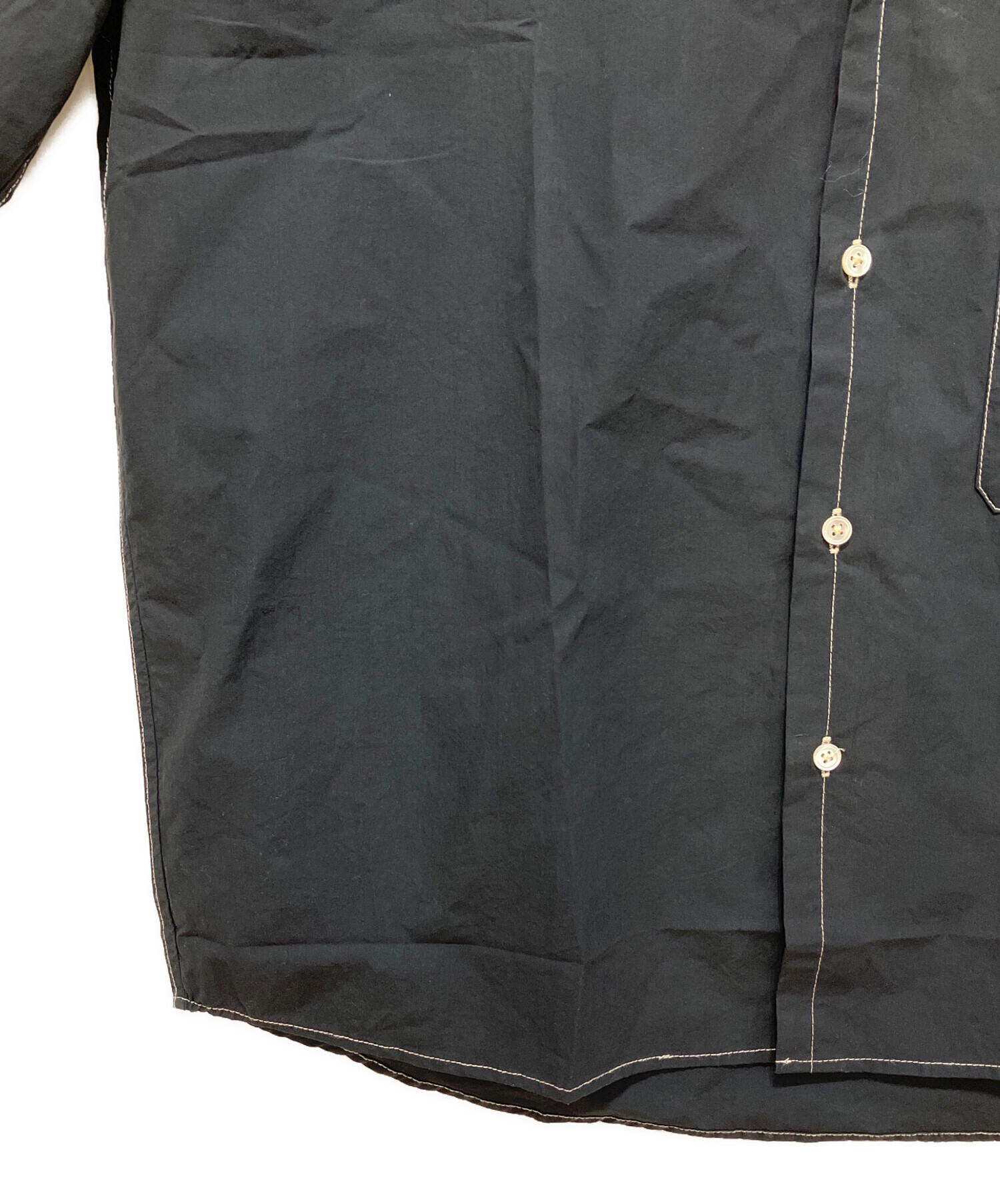 中古・古着通販】LEMAIRE (ルメール) 半袖シャツ ブラック サイズ:46