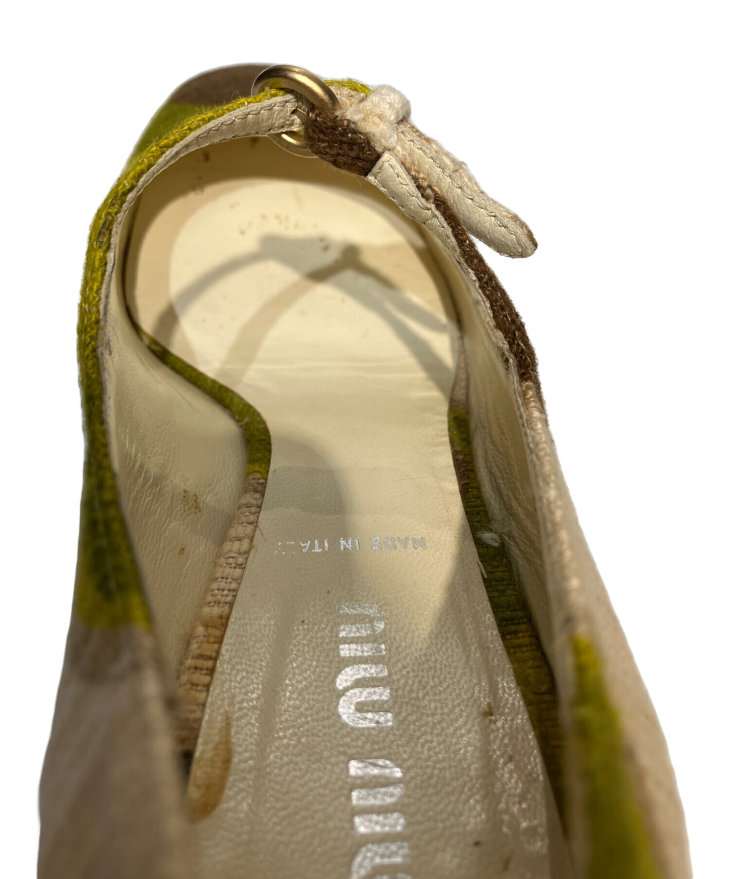 中古・古着通販】MIU MIU (ミュウミュウ) スリングバックパンプス