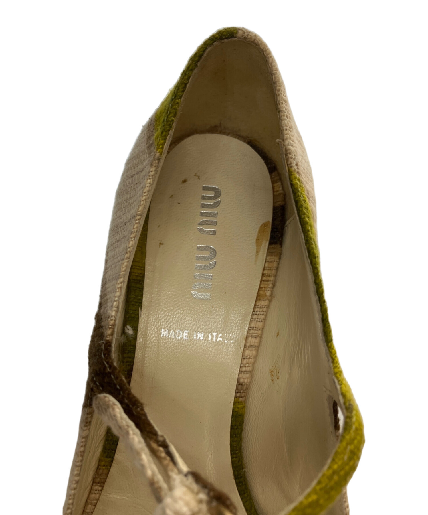 中古・古着通販】MIU MIU (ミュウミュウ) スリングバックパンプス