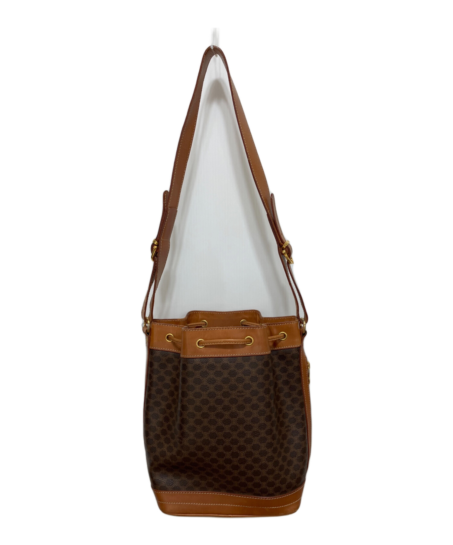 中古・古着通販】CELINE (セリーヌ) マカダム巾着ショルダーバッグ