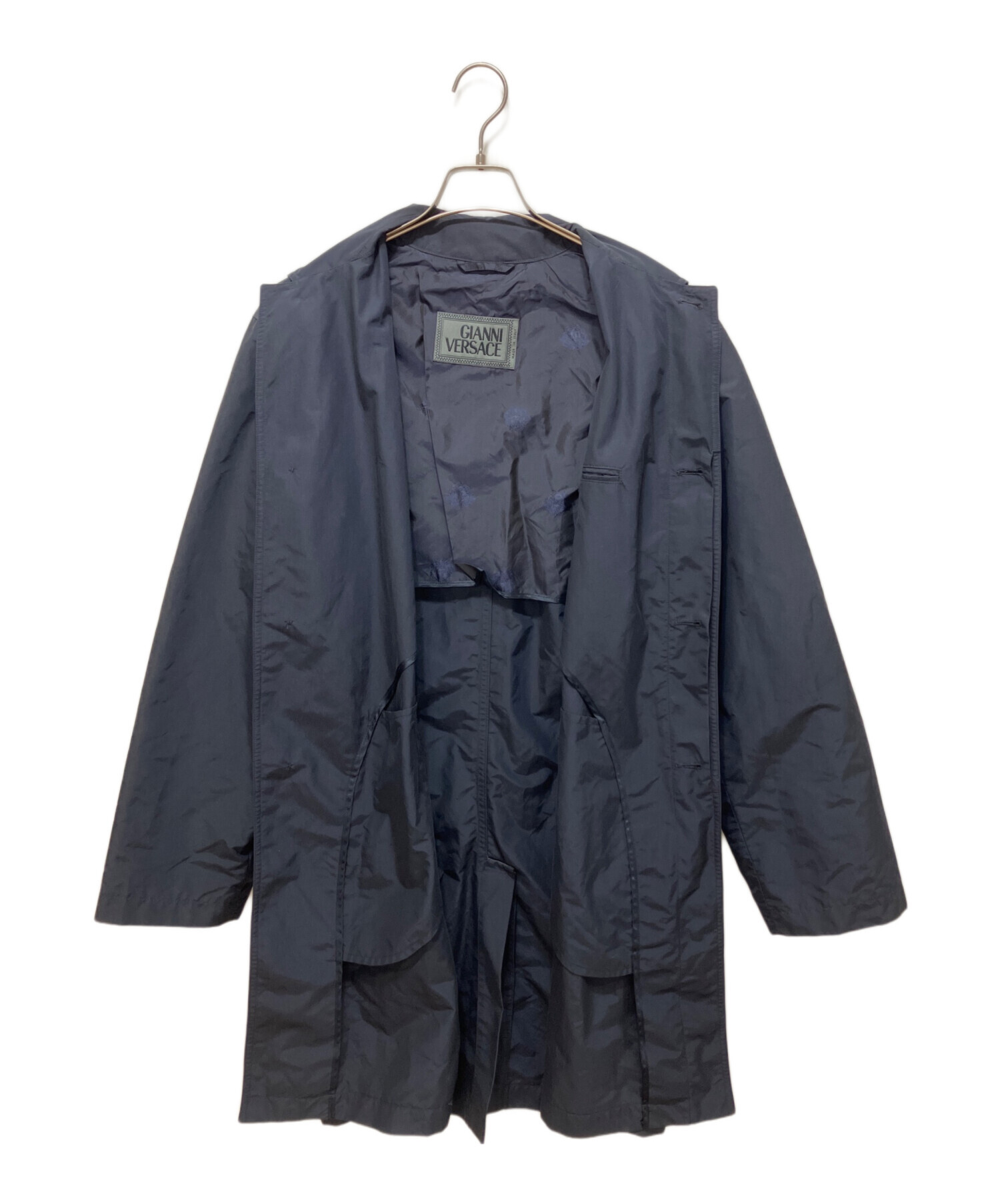 GIANNI VERSACE ネイビーチェスターコート　イタリア製 中古・古着通販】GIANNI VERSACE (ジャンニ・ヴェルサーチ) ステン