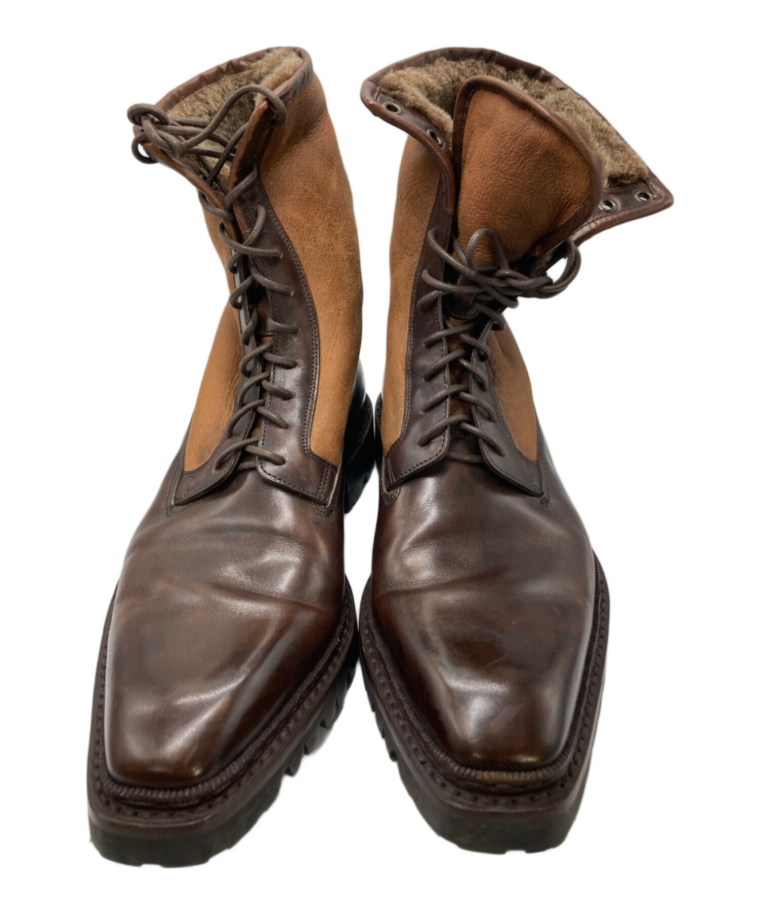 中古・古着通販】Santoni (サントーニ) ムートンブーツ ブラウン