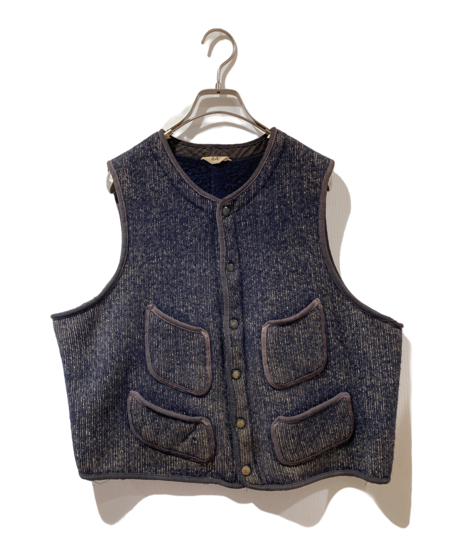 【再値下げ】BROWN'S BEACH JACKET ネイビー ベスト 中古・古着通販】BROWN'S BEACH JACKET (ブラウンズビーチジャケット