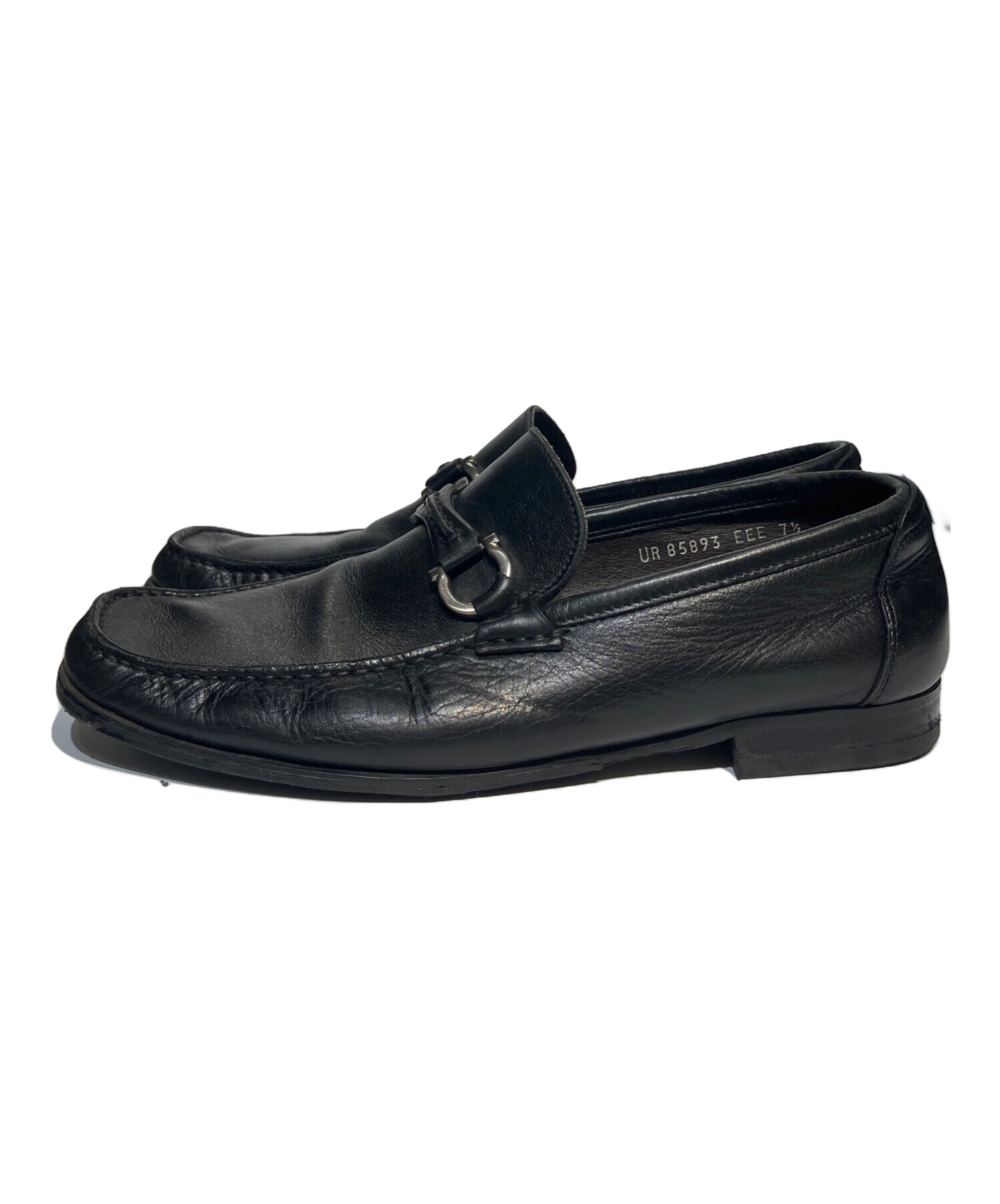 中古・古着通販】Ferragamo (フェラガモ) ローファー ブラック サイズ