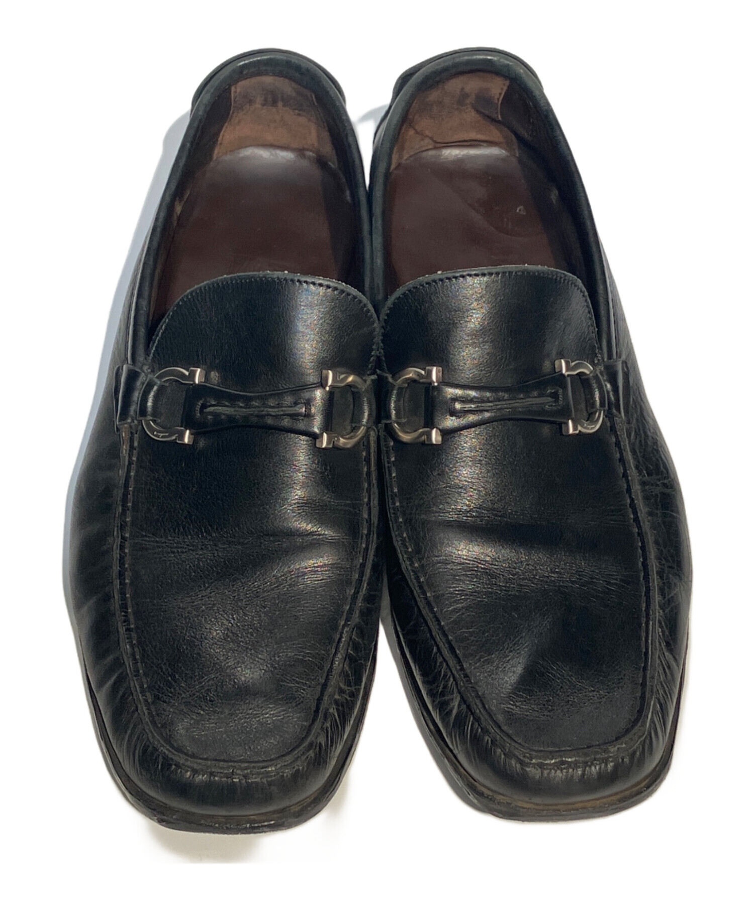 中古・古着通販】Ferragamo (フェラガモ) ローファー ブラック サイズ