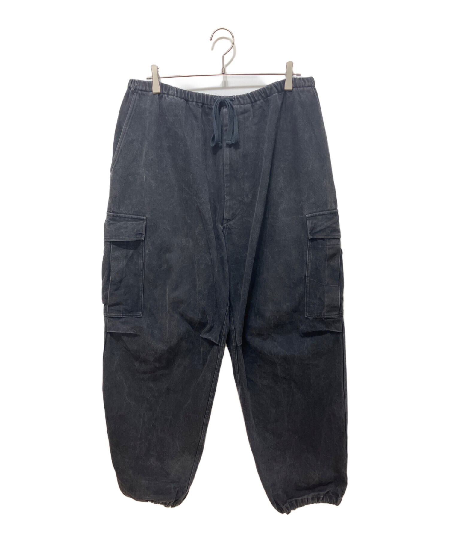 中古・古着通販】COMOLI (コモリ) ブラックドリル 6Pパンツ ブラック