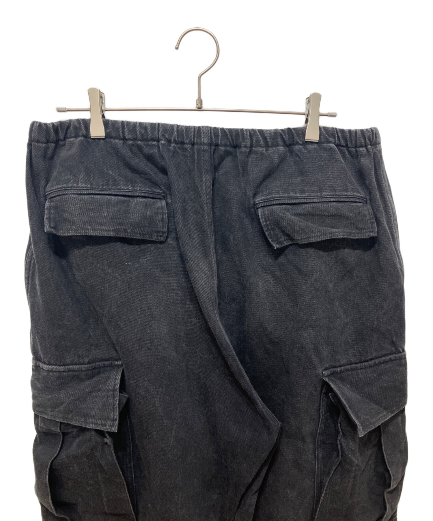 中古・古着通販】COMOLI (コモリ) ブラックドリル 6Pパンツ ブラック