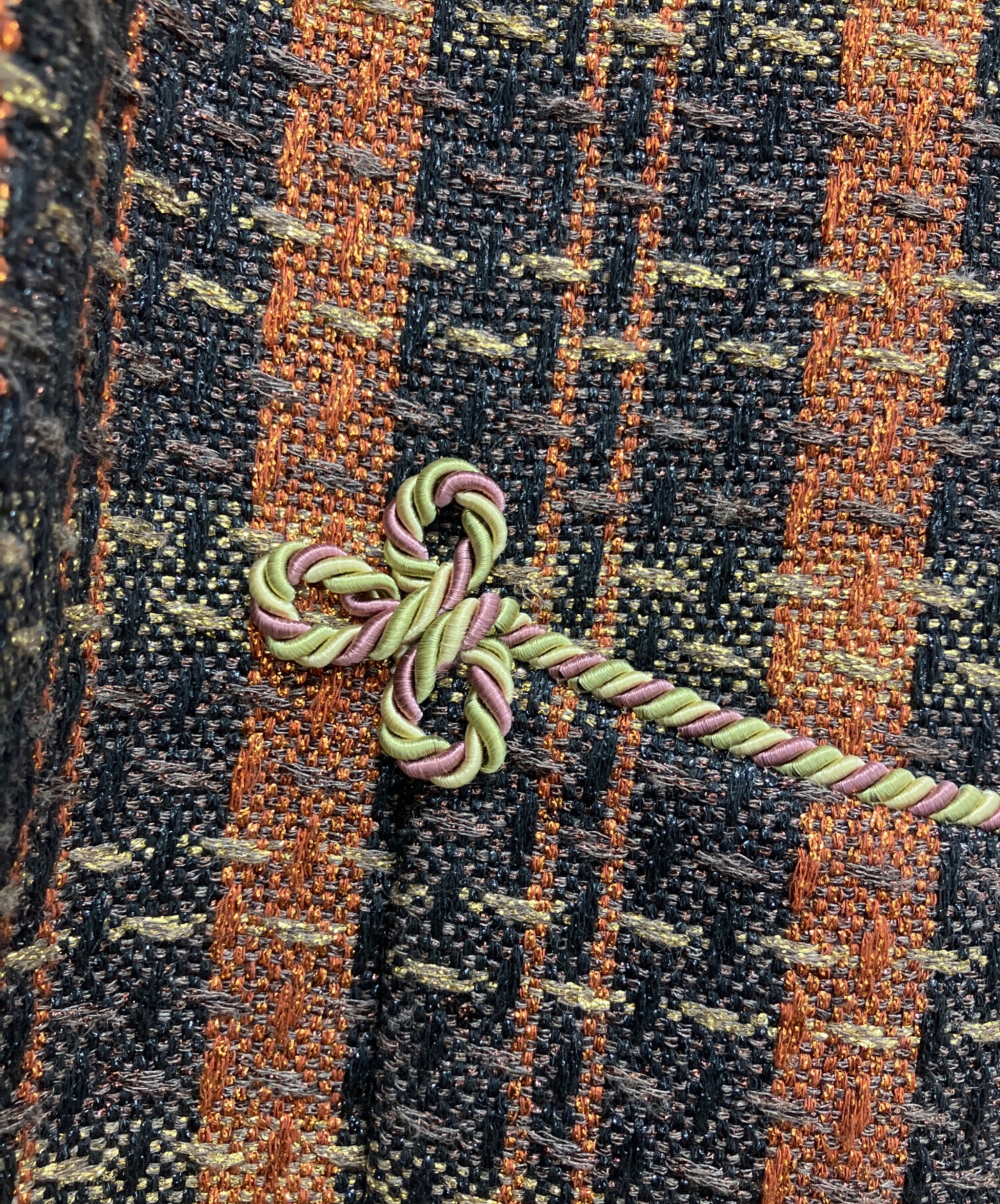 中古・古着通販】GUCCI (グッチ) ゴールドラメ入りチェックツイード