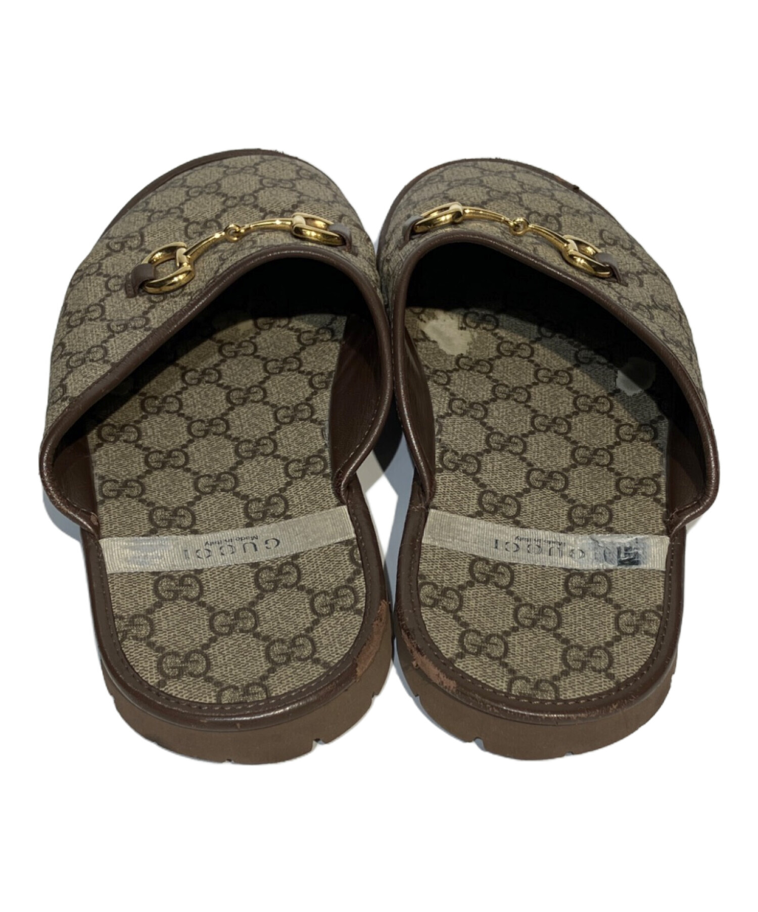 J*P様 本日限定値下げ　GUCCI GGスプリーム ホースビット スリッパサン 中古・古着通販】GUCCI (グッチ) GGスプリーム ホースビット ミュール