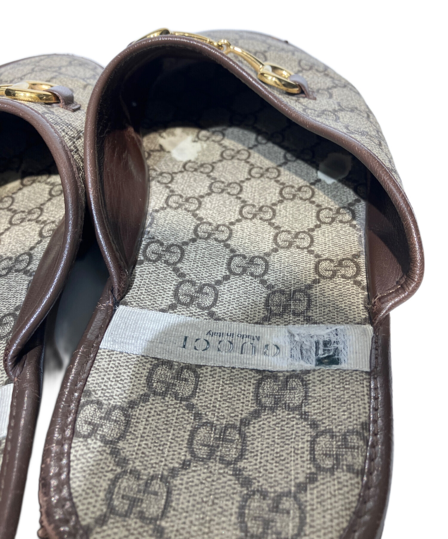 中古・古着通販】GUCCI (グッチ) GGスプリーム ホースビット ミュール