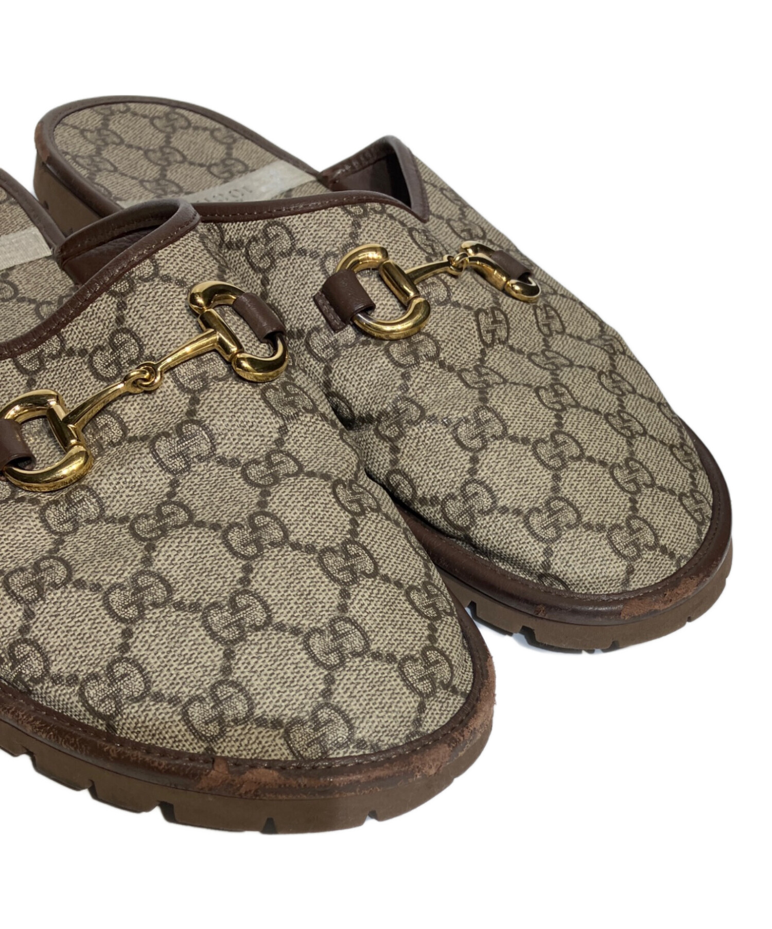 中古・古着通販】GUCCI (グッチ) GGスプリーム ホースビット ミュール