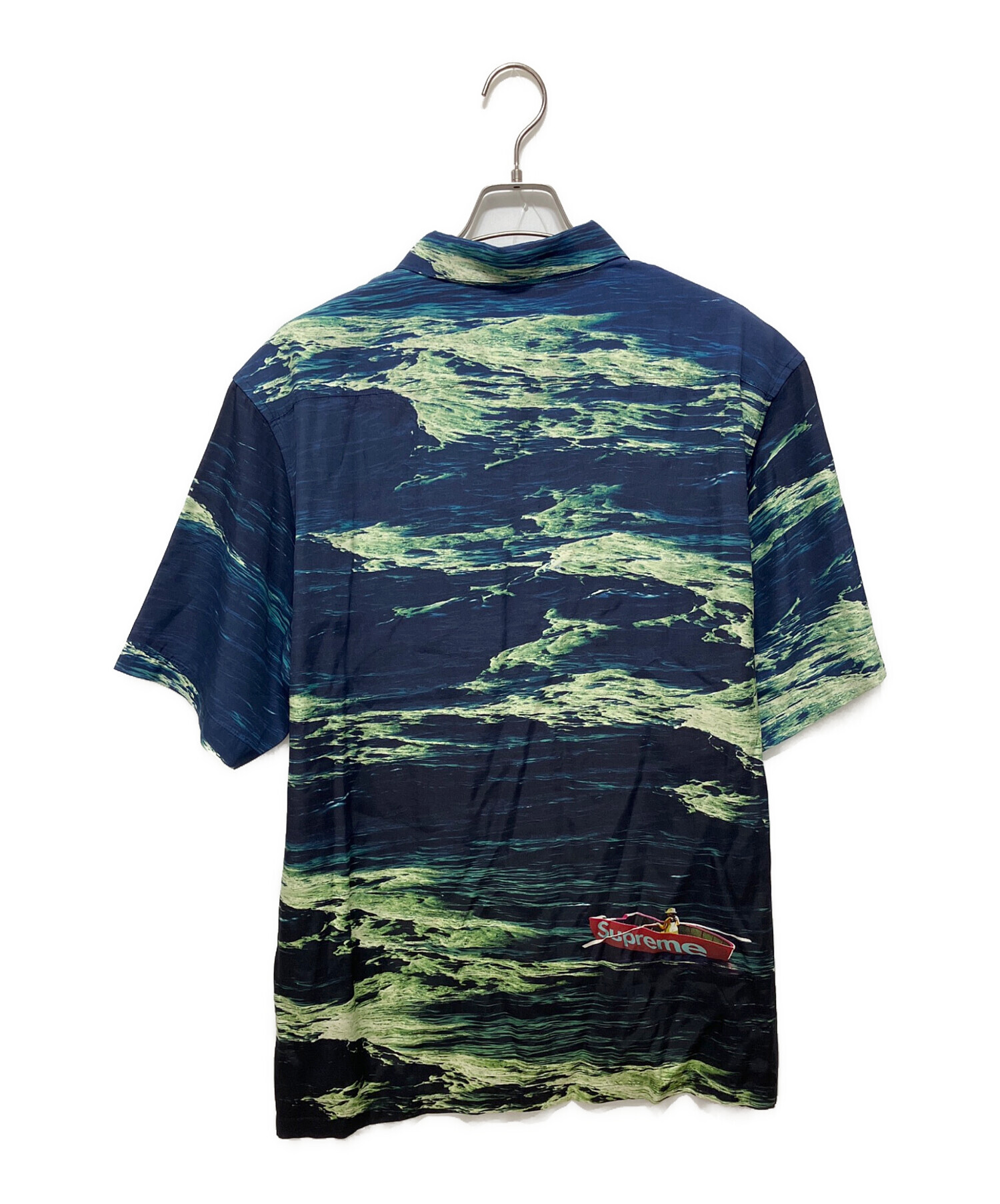 Supreme スポーツシャツ S 青トロフィーデザインシュプリームゲームシャツ 中古・古着通販】SUPREME (シュプリーム) Boat S/S Shirt ネイビー
