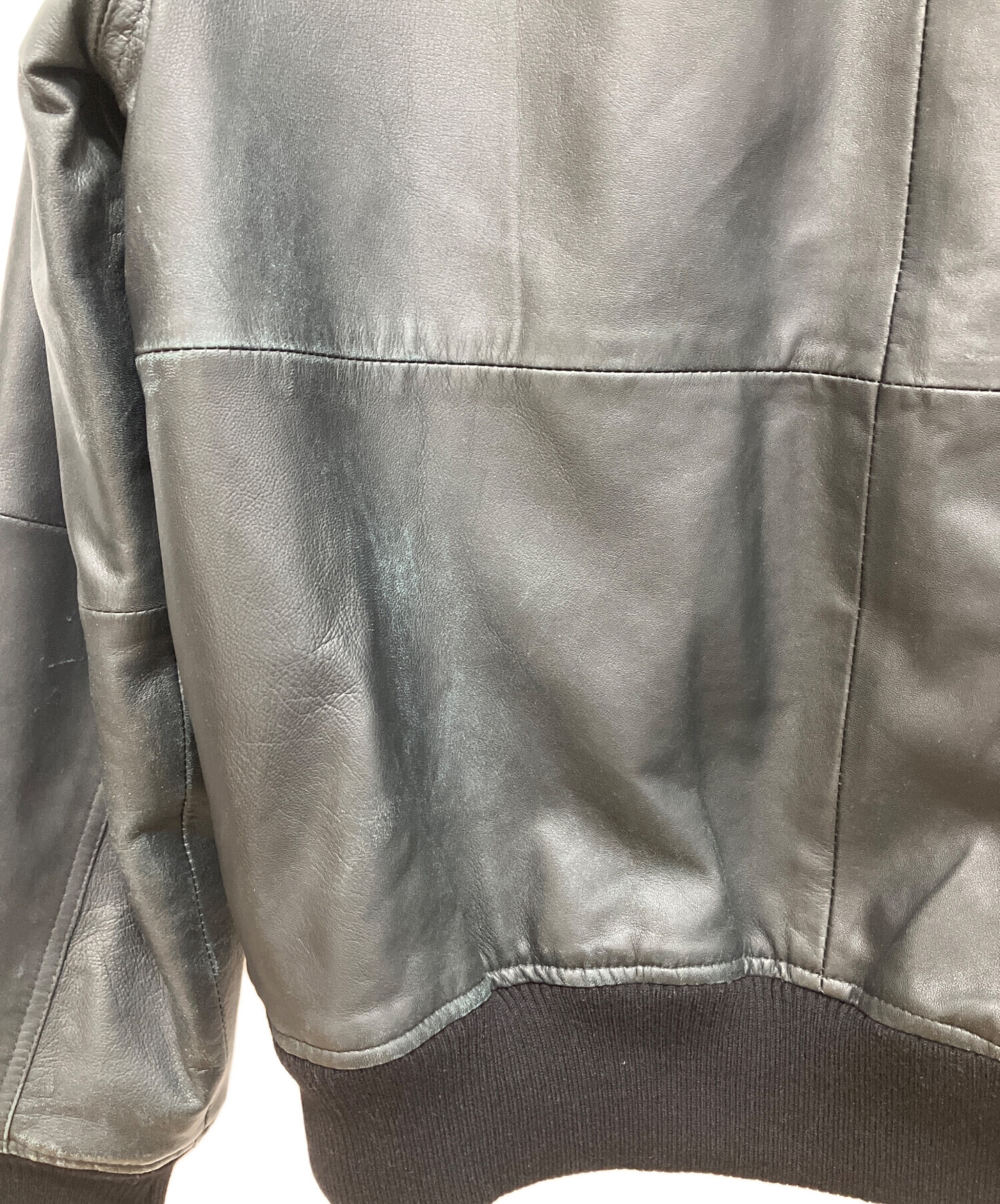 中古・古着通販】A.P.C. (アーペーセー) レザーブルゾン ブラック