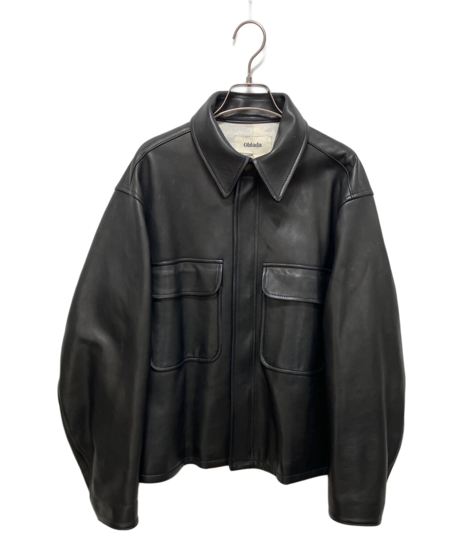 oblada OFFICER JACKET 美品 中古・古着通販】Oblada (オブラダ) LIGHT AVIATOR JACKET ブラック