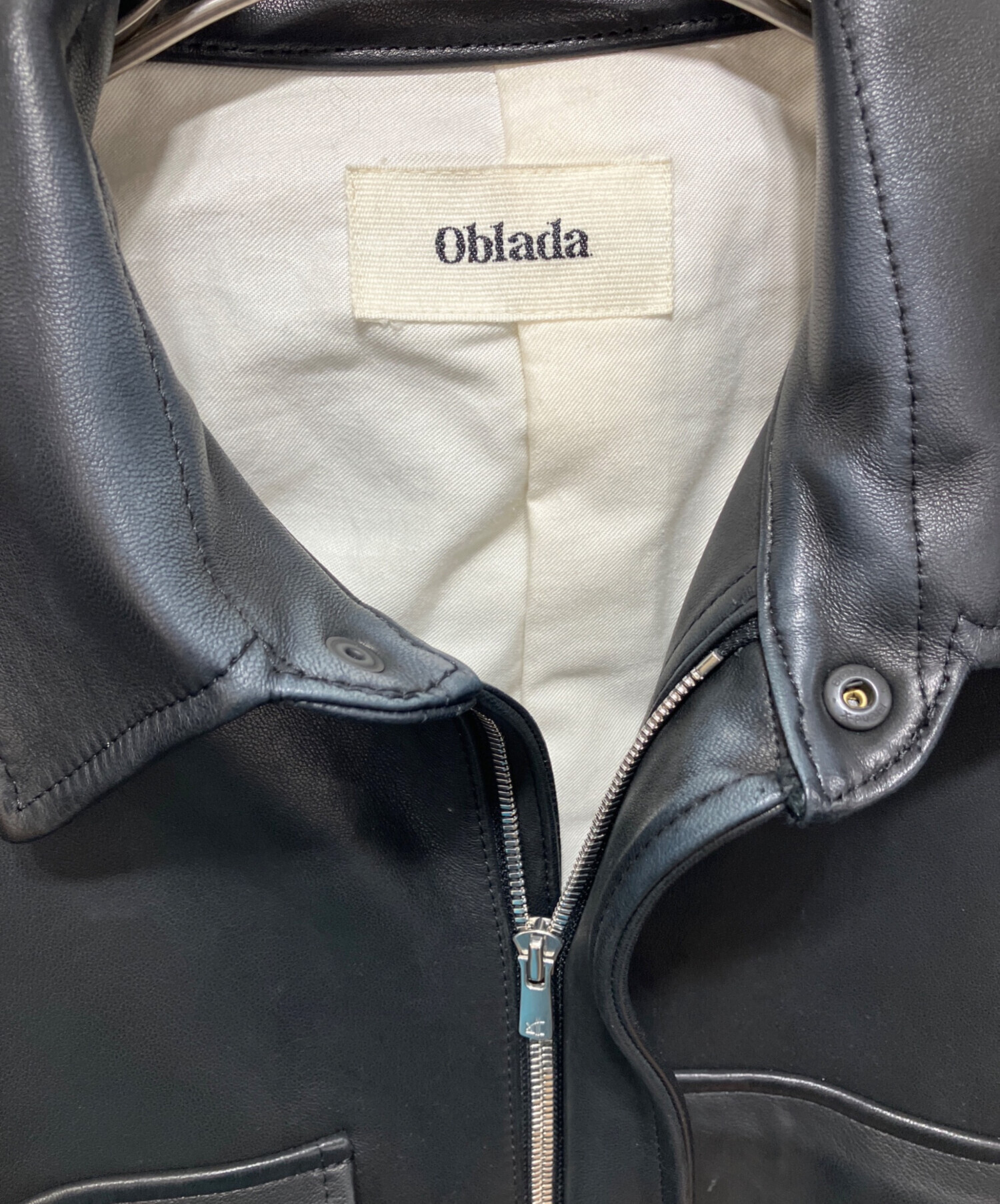 中古・古着通販】Oblada (オブラダ) LIGHT AVIATOR JACKET ブラック