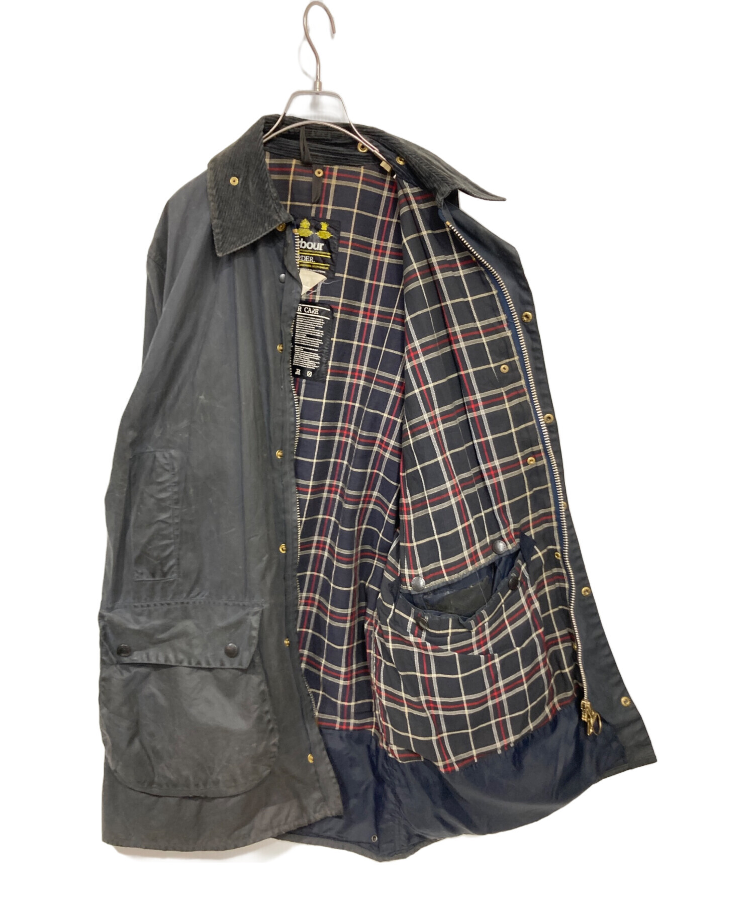 【GW限定価格】Barbour オイルコート BEAUFORT 36サイズ 古着 中古・古着通販】Barbour (バブアー) オイルコート/BORDER ブラック