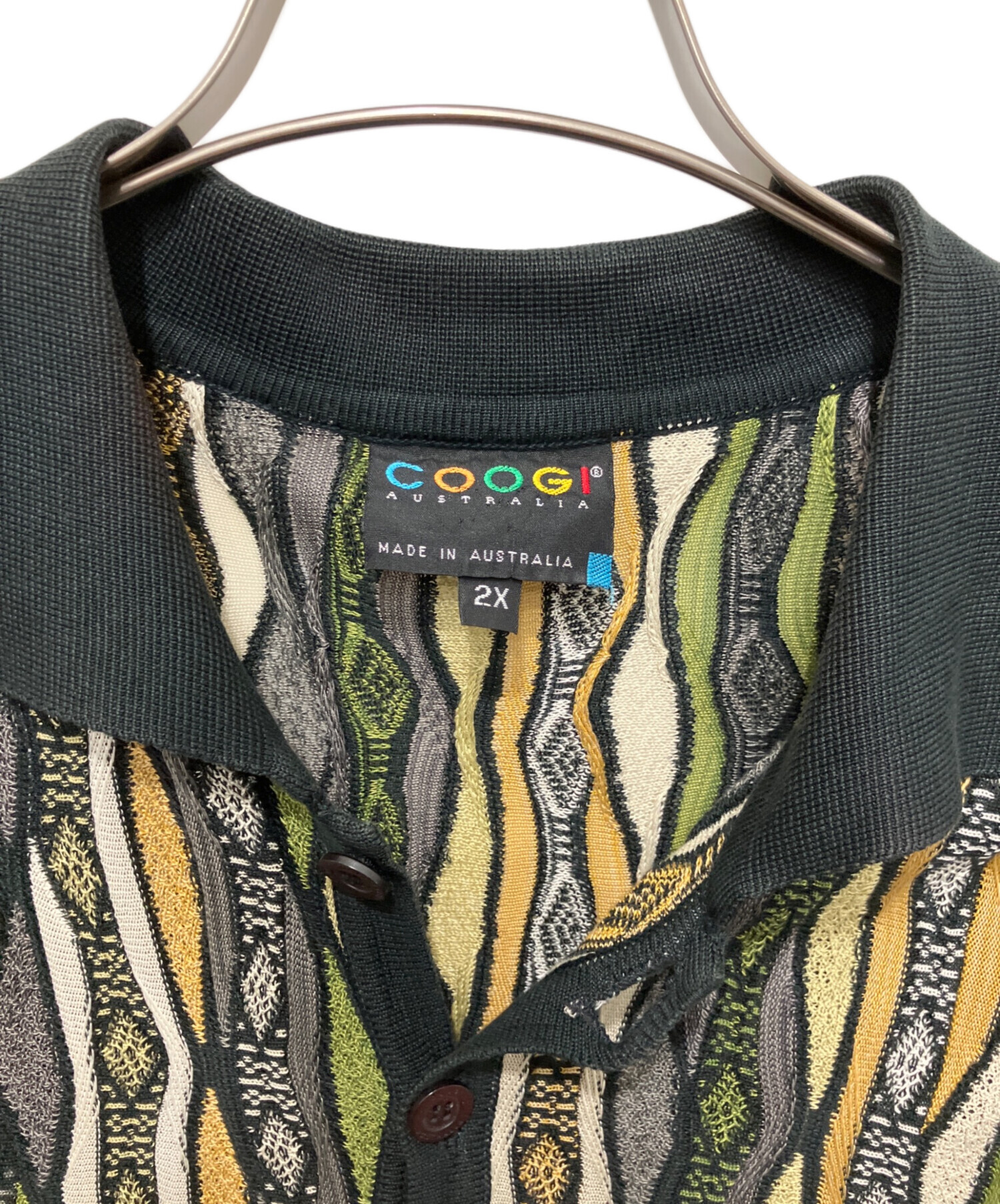 サヌキキョウスケ 専用COOGI クージー 3Dニット ポロシャツ 2XL 中古・古着通販】Coogi (クージー) 3D ニットポロシャツ グリーン