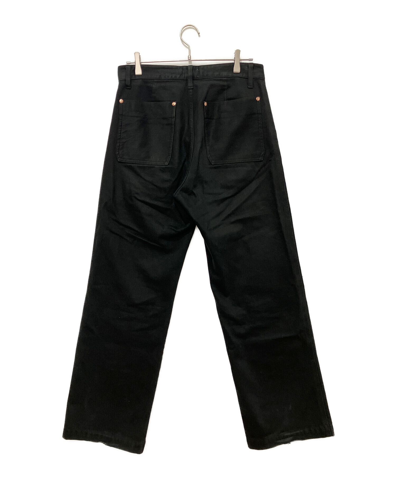 中古・古着通販】TANAKA (タナカ) WORK JEAN TROUSERS ブラック サイズ