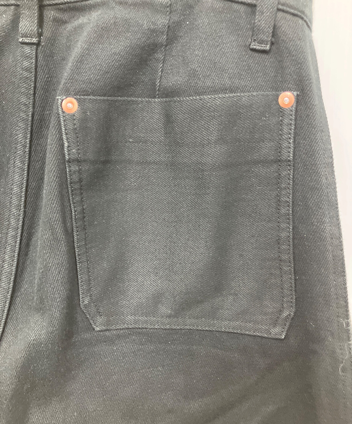 中古・古着通販】TANAKA (タナカ) WORK JEAN TROUSERS ブラック サイズ