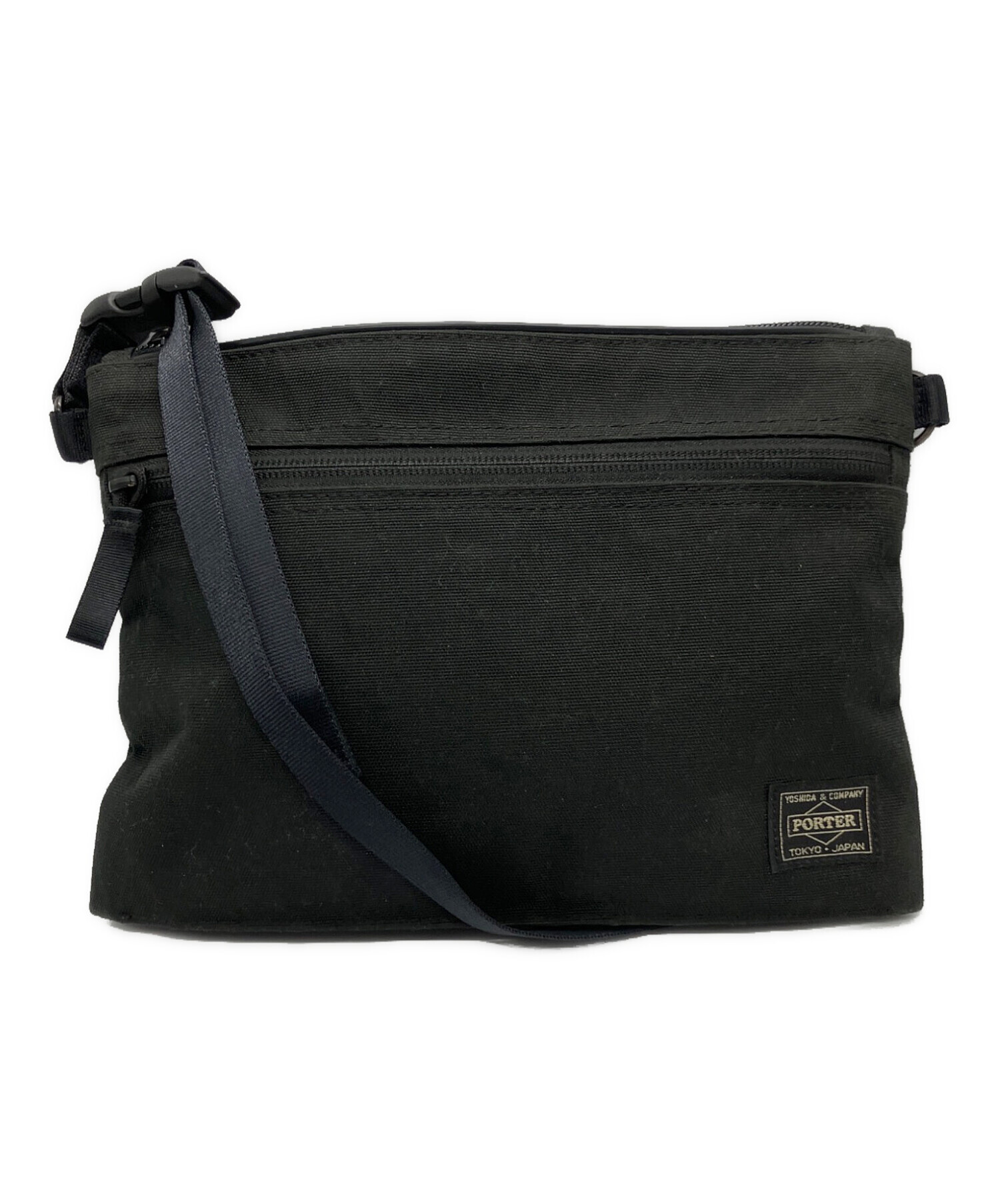 中古・古着通販】PORTER (ポーター) ハイブリッドサコッシュ ブラック