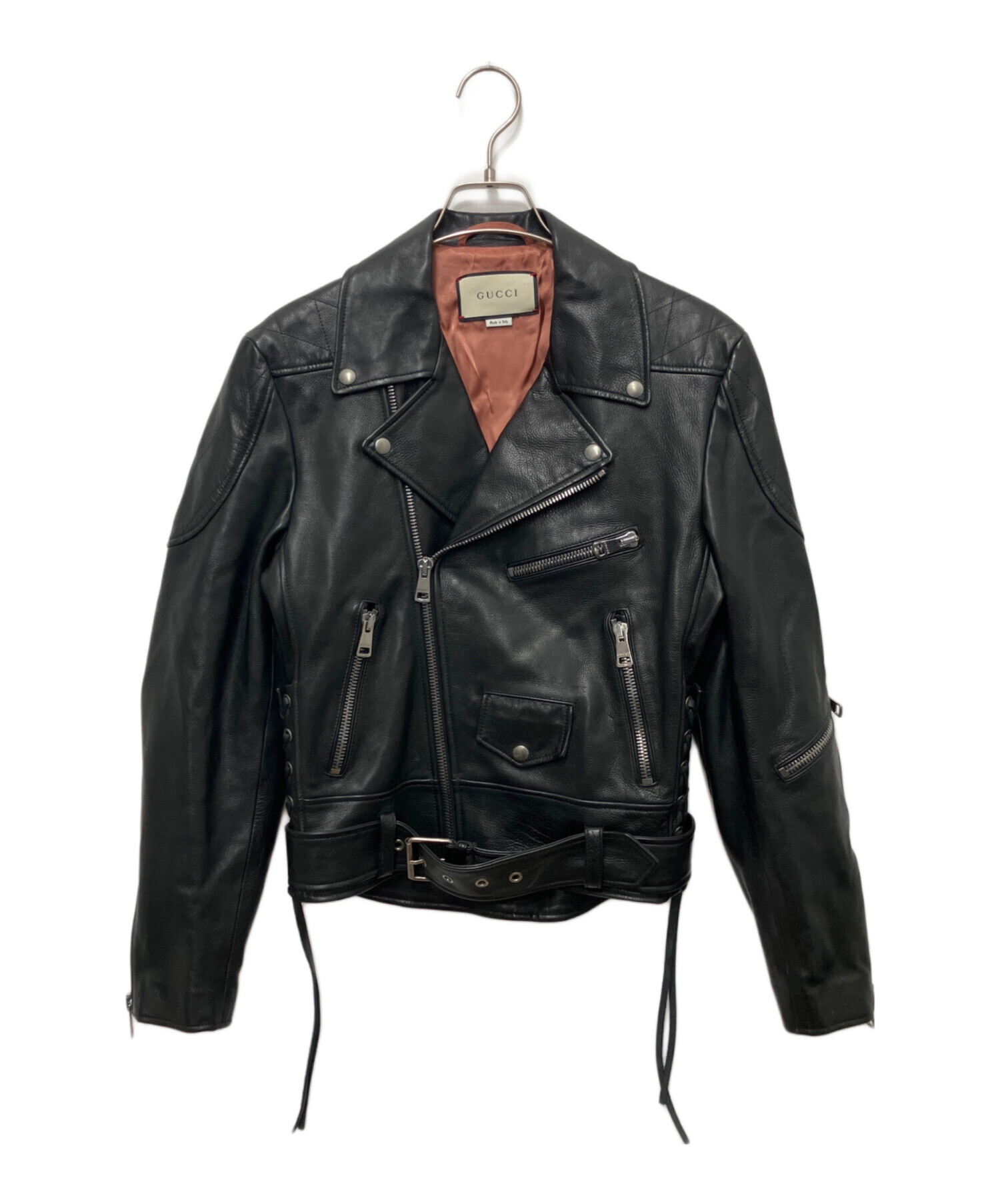 中古・古着通販】GUCCI (グッチ) Cropped Embellished Jacket ブラック 