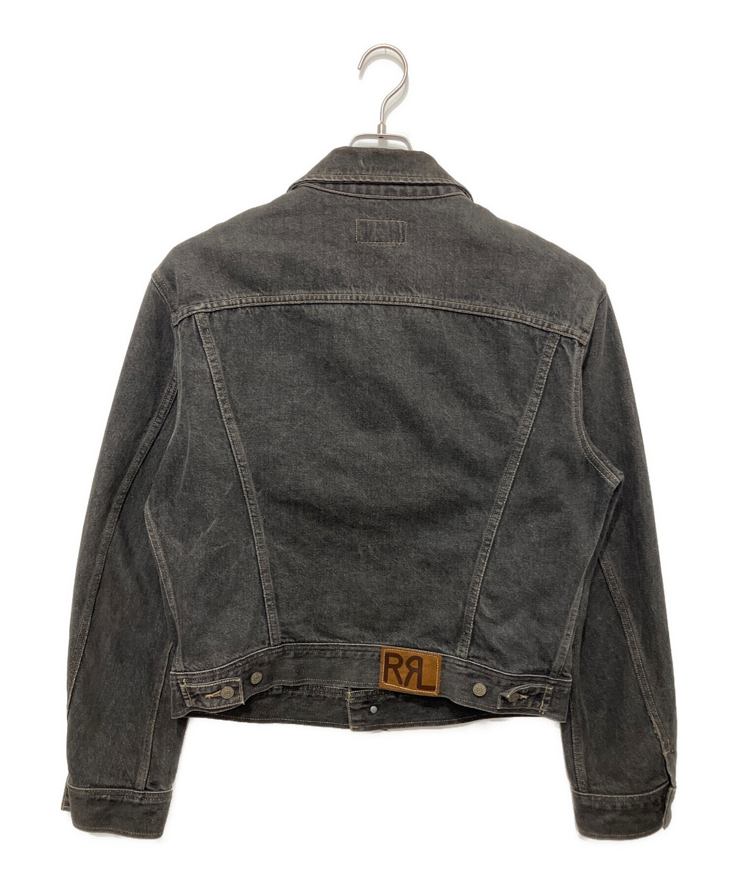 RRL デニムジャケット ブラック Sサイズ 中古・古着通販】RRL (ダブルアールエル) 先染め ブラックデニムデニム