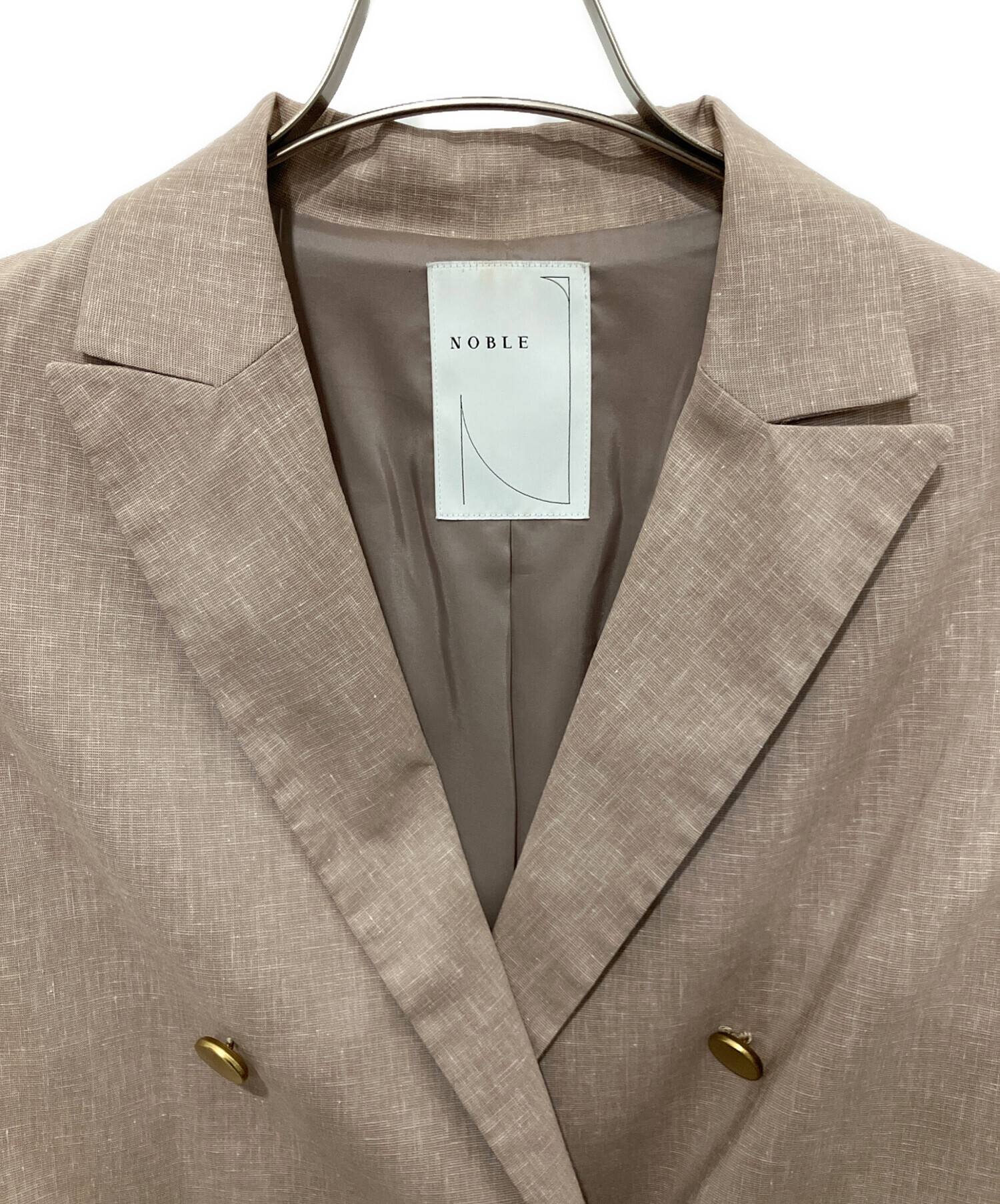 中古・古着通販】Noble (ノーブル) 麻ストレッチピークドラペルダブル