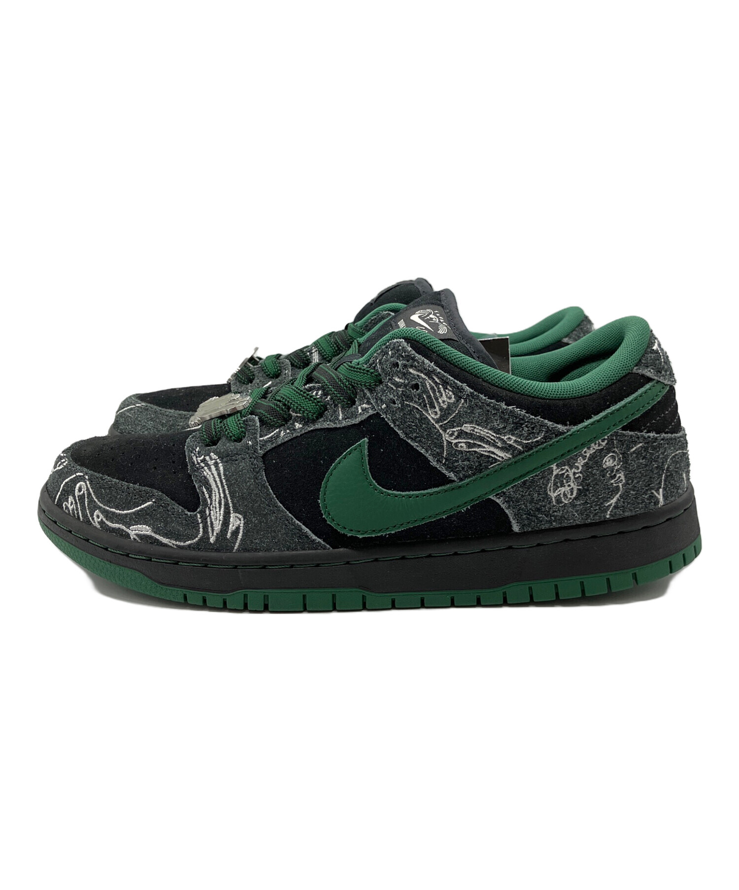スケートボード Nike SB Dunk Low Black and Classic Green 中古・古着通販】NIKE SB (ナイキエスビー) There Skateboards (ゼア