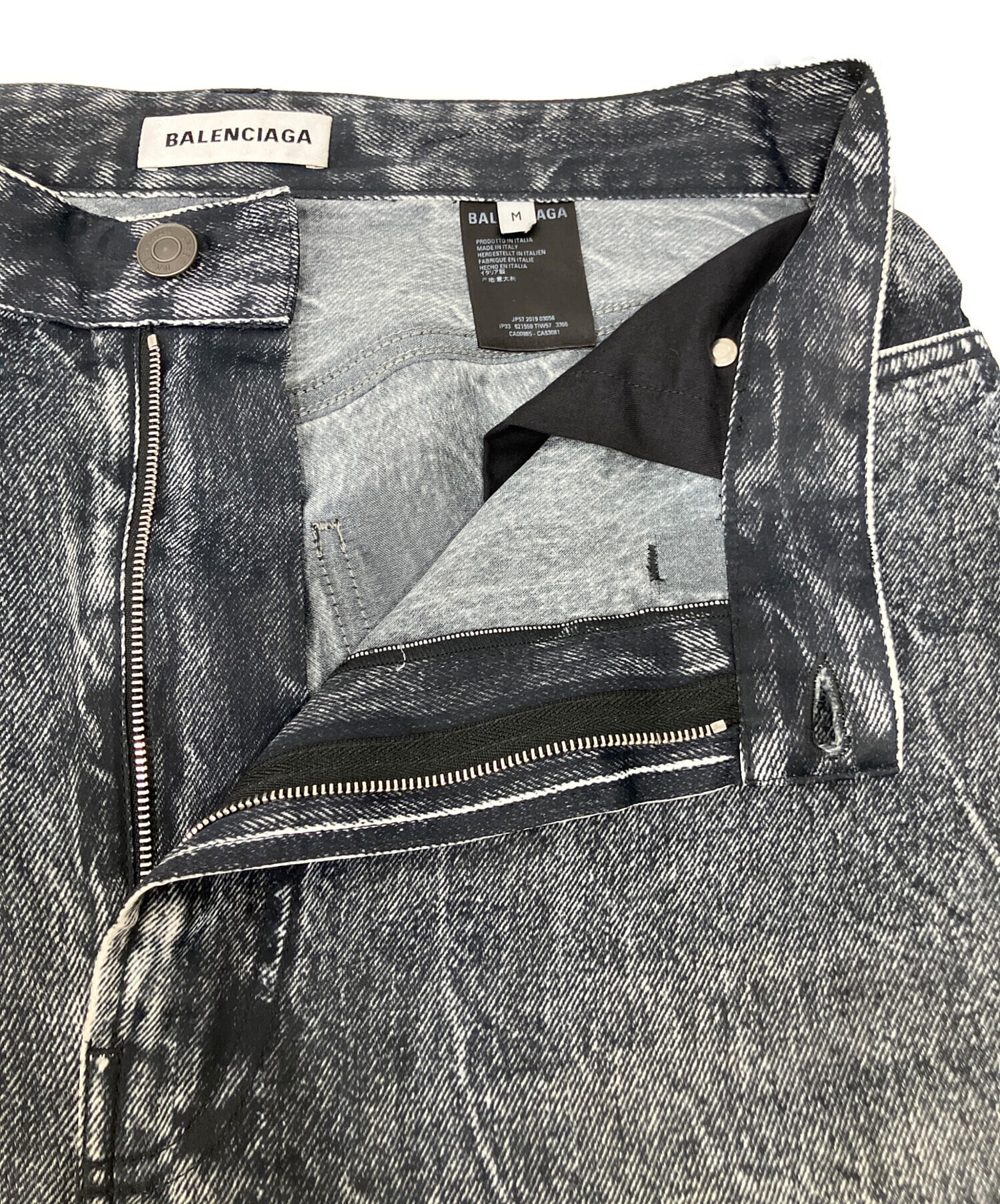 中古・古着通販】BALENCIAGA (バレンシアガ) デニム転写デザインパンツ