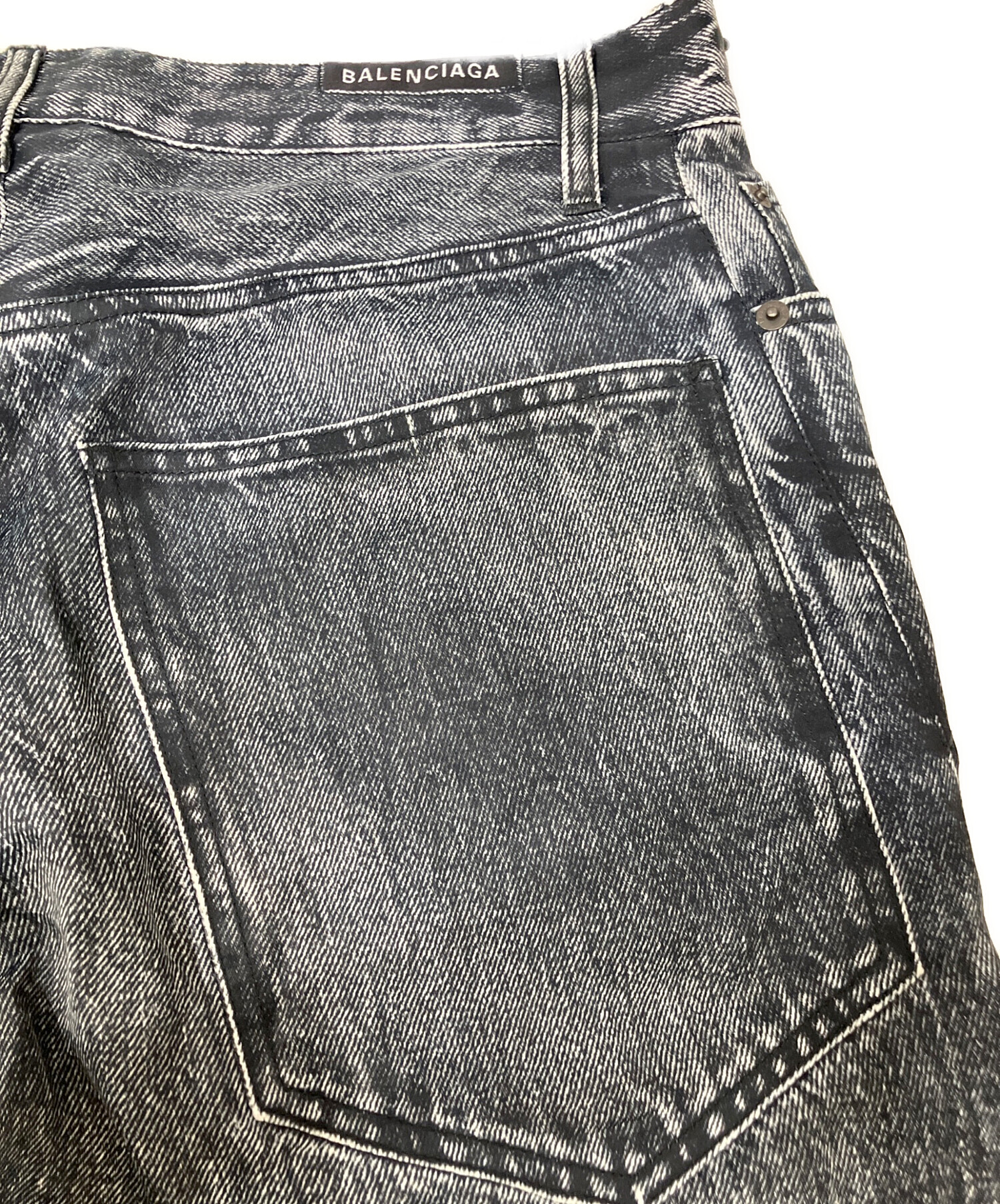 中古・古着通販】BALENCIAGA (バレンシアガ) デニム転写デザインパンツ