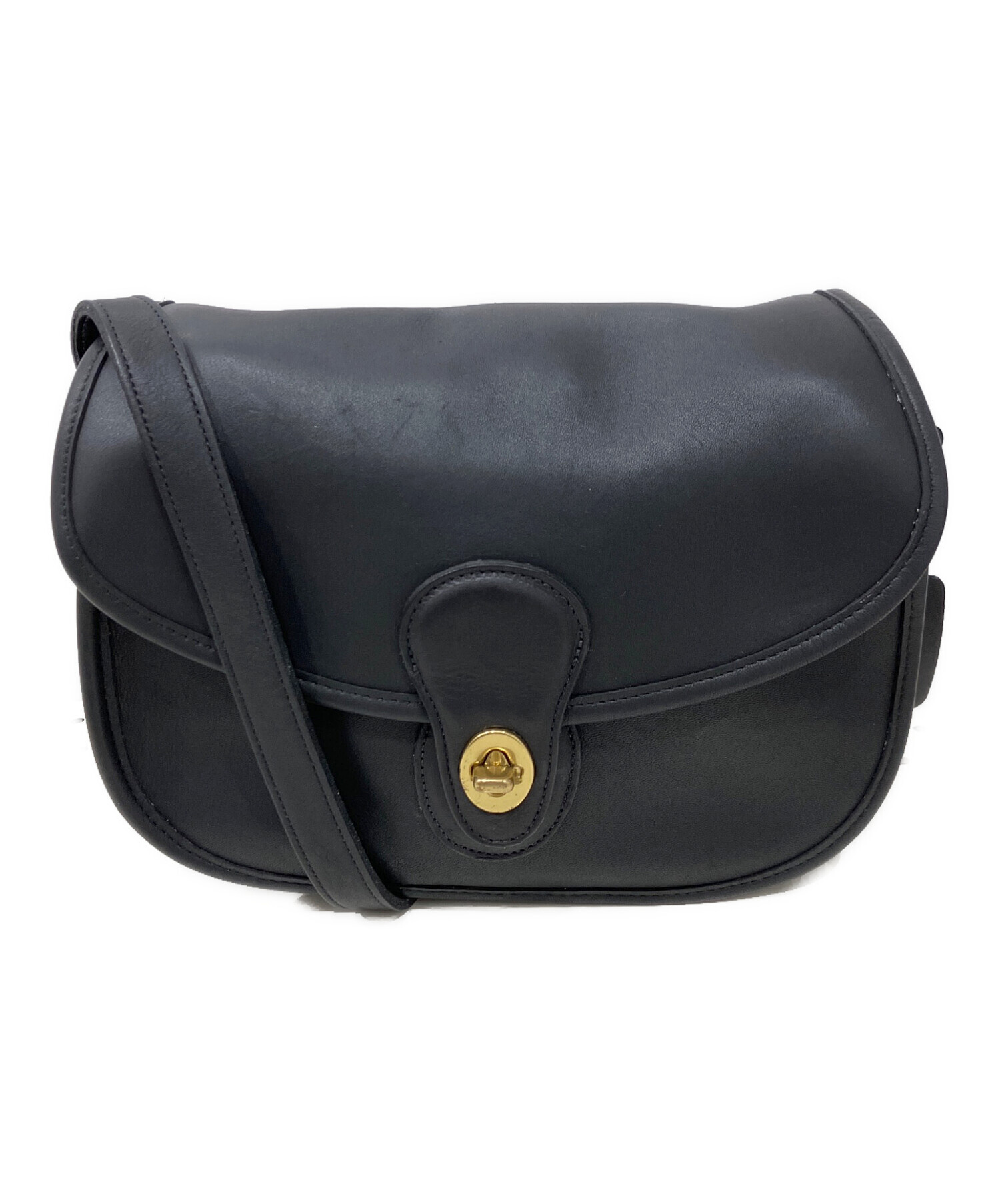 VINTAGE COACH コーチ ターンロック レザー ショルダーバッグ US 中古・古着通販】COACH (コーチ) ターンロックレザーショルダーバッグ