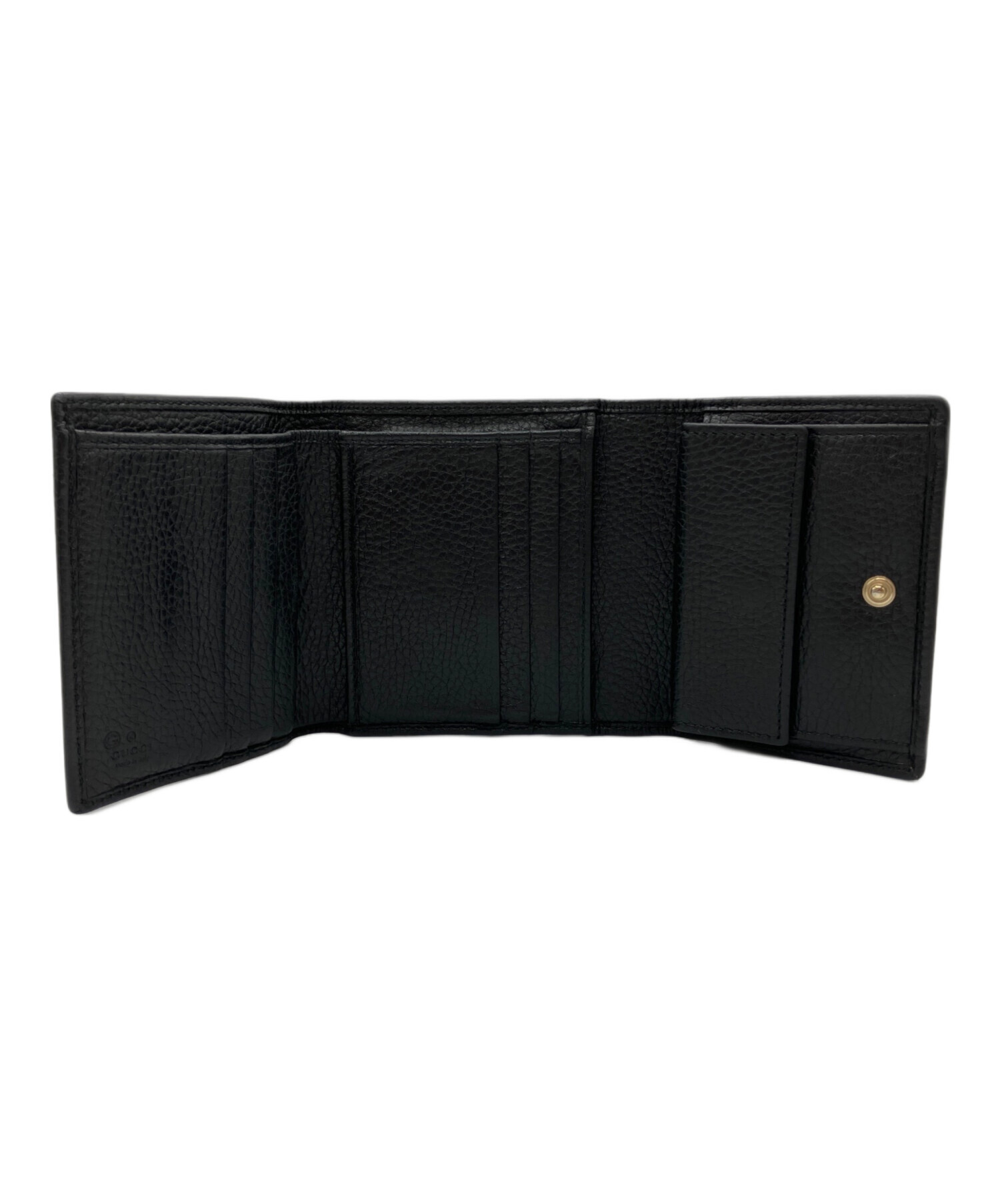 中古・古着通販】GUCCI (グッチ) 3つ折り財布 ブラック｜ブランド