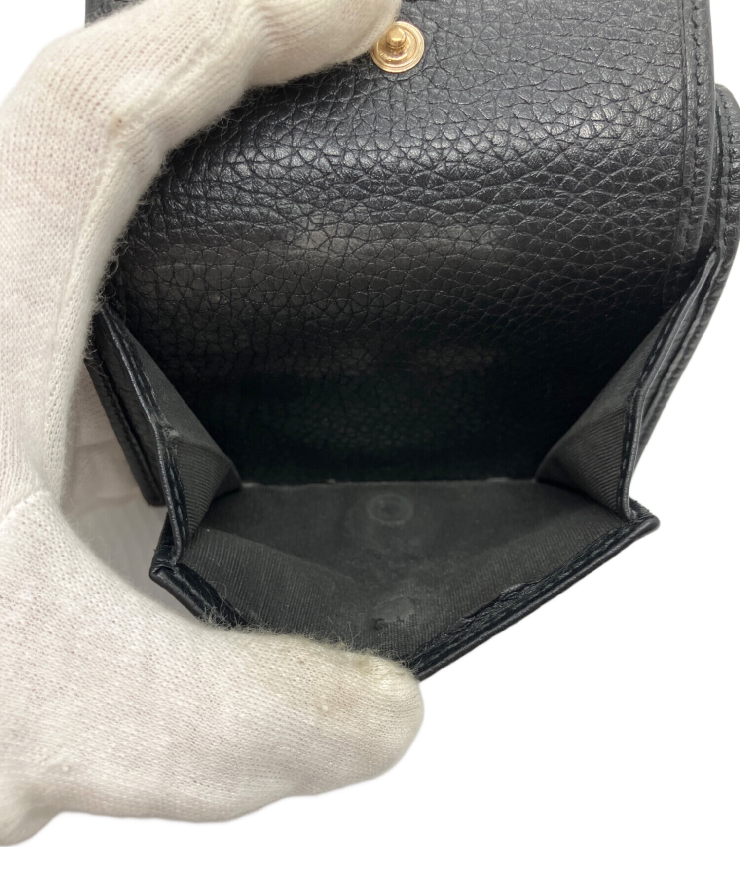中古・古着通販】GUCCI (グッチ) 3つ折り財布 ブラック｜ブランド