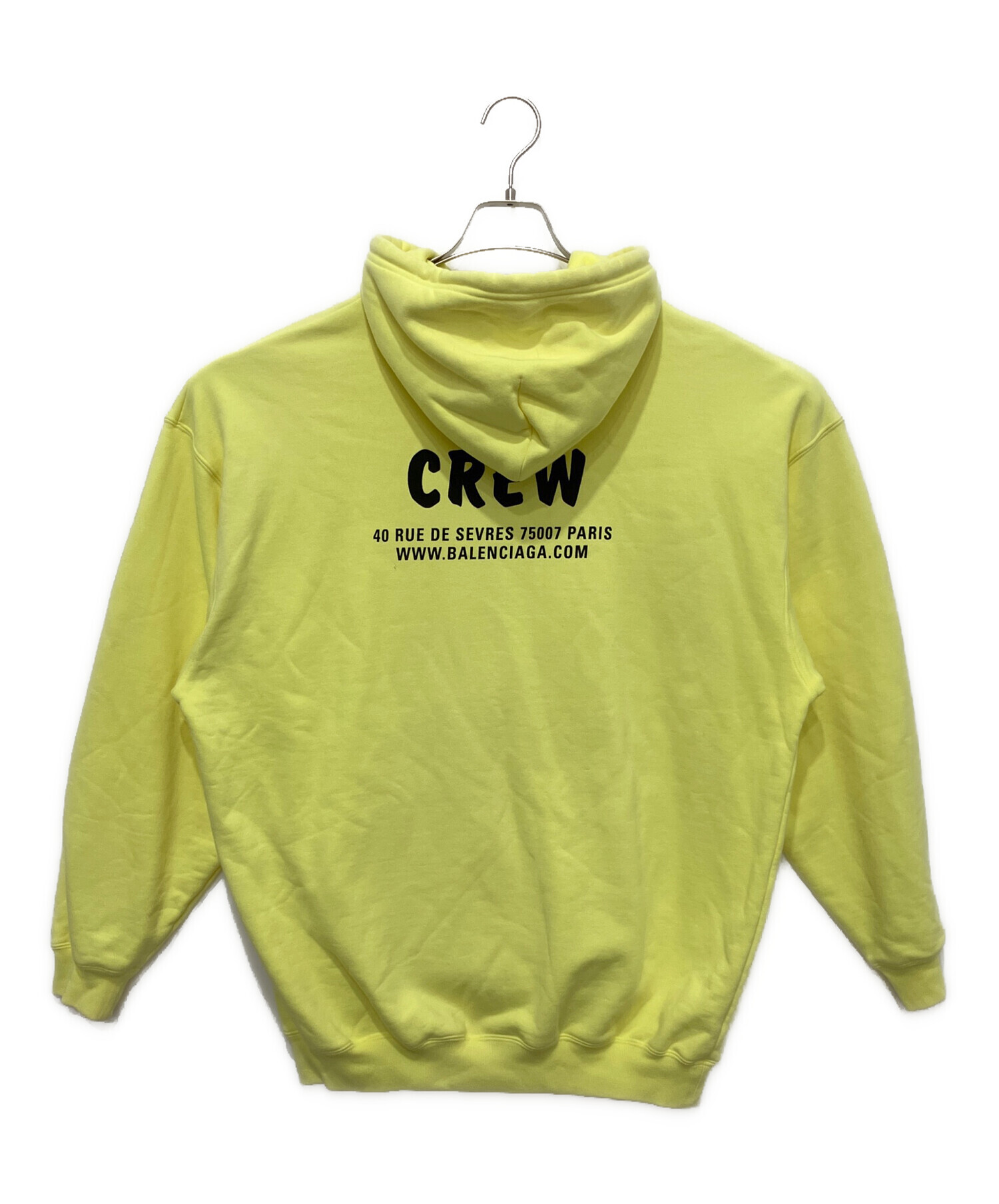 中古・古着通販】BALENCIAGA (バレンシアガ) CREW HOODIE イエロー 中古・古着通販】BALENCIAGA (バレンシアガ) CREW HOODIE イエロー
