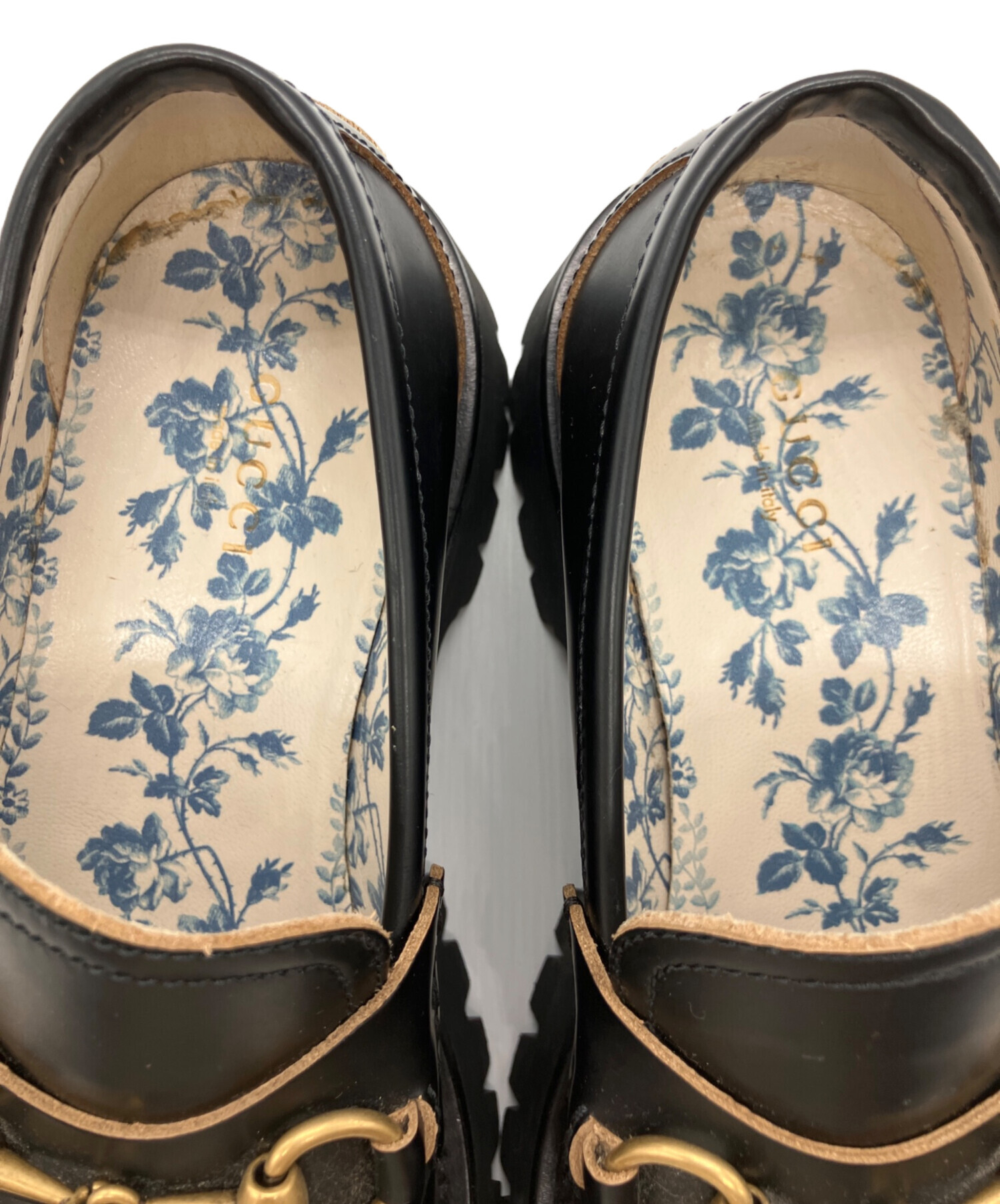 GUCCI ホースビット ローファー ブラック 蜂 星刺繍 室内使用品 中古・古着通販】GUCCI (グッチ) ホースビット Bee刺繍 ビット