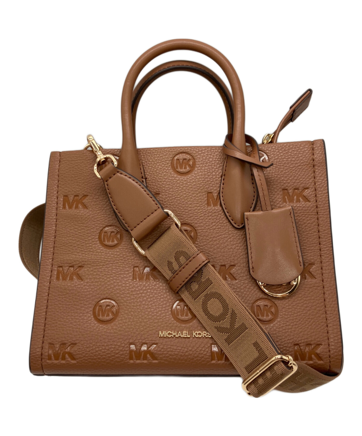 美品 MICHAEL KORS 2way ショルダーバッグ ブラウン 中古・古着通販】MICHAEL KORS (マイケルコース) 2WAYショルダーバッグ
