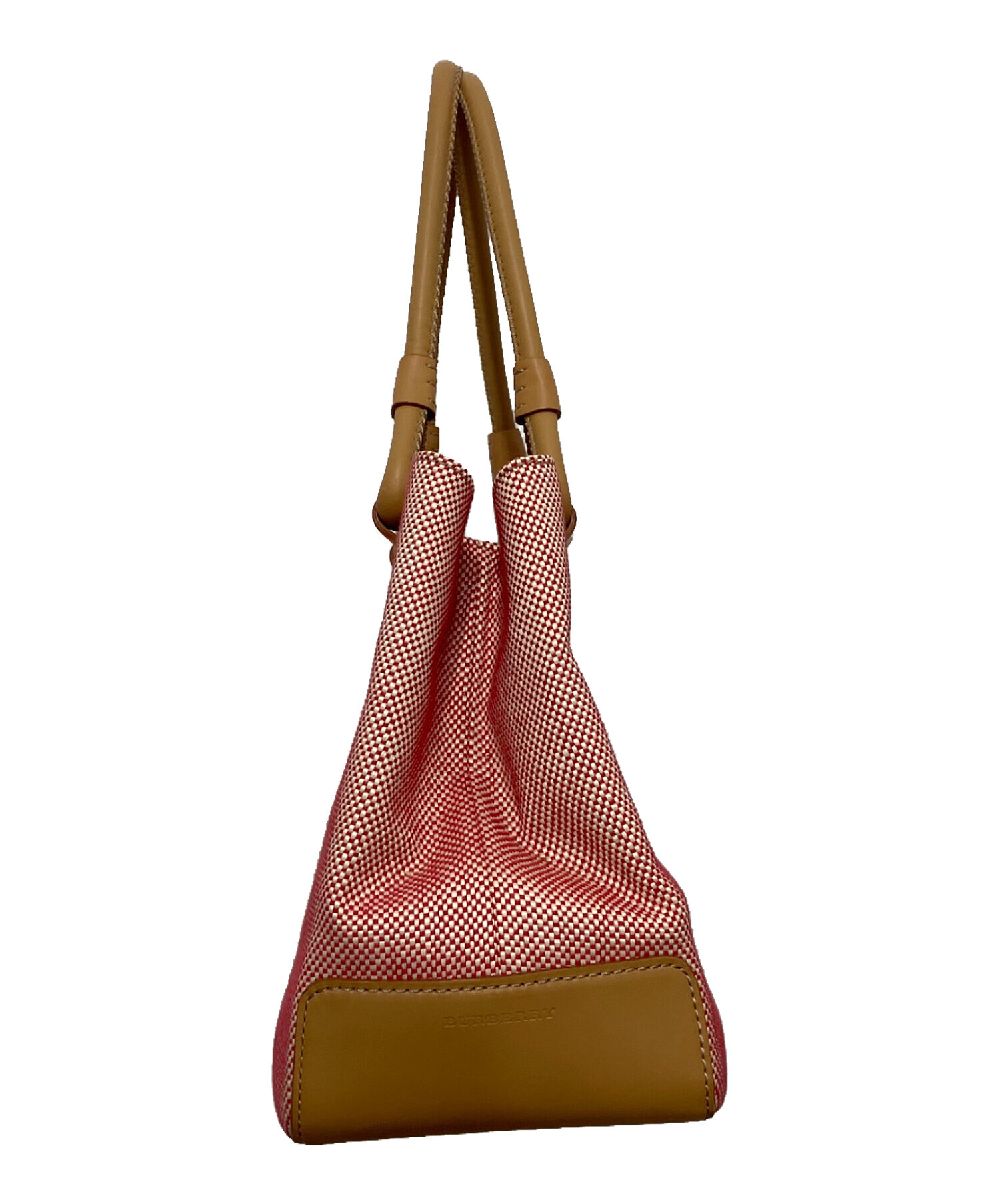 中古・古着通販】BURBERRY (バーバリー) トートバッグ レッド×ベージュ