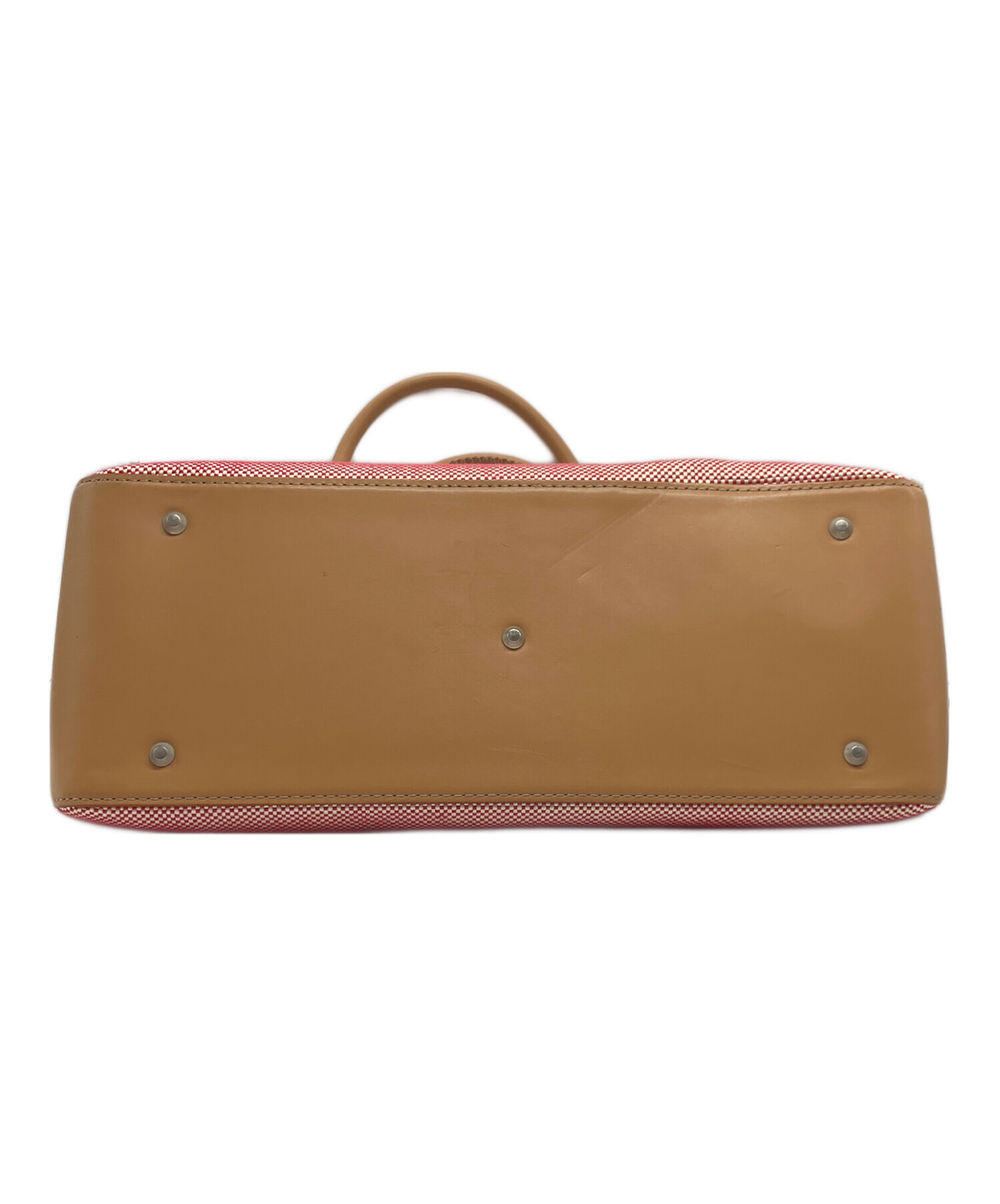 中古・古着通販】BURBERRY (バーバリー) トートバッグ レッド×ベージュ