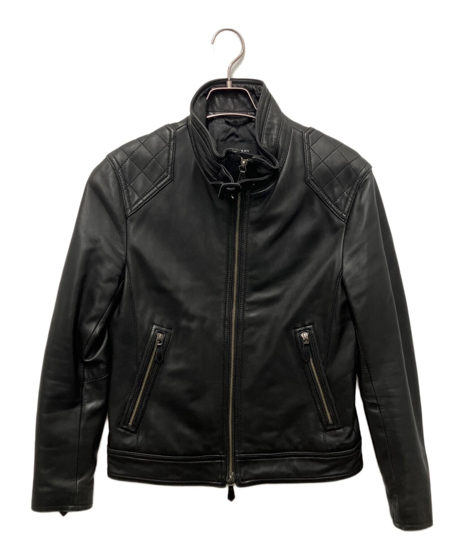 バーバリーブラックレーベル ライダース ジャケット コート　M 黒 中古・古着通販】BURBERRY BLACK LABEL (バーバリーブラックレーベル