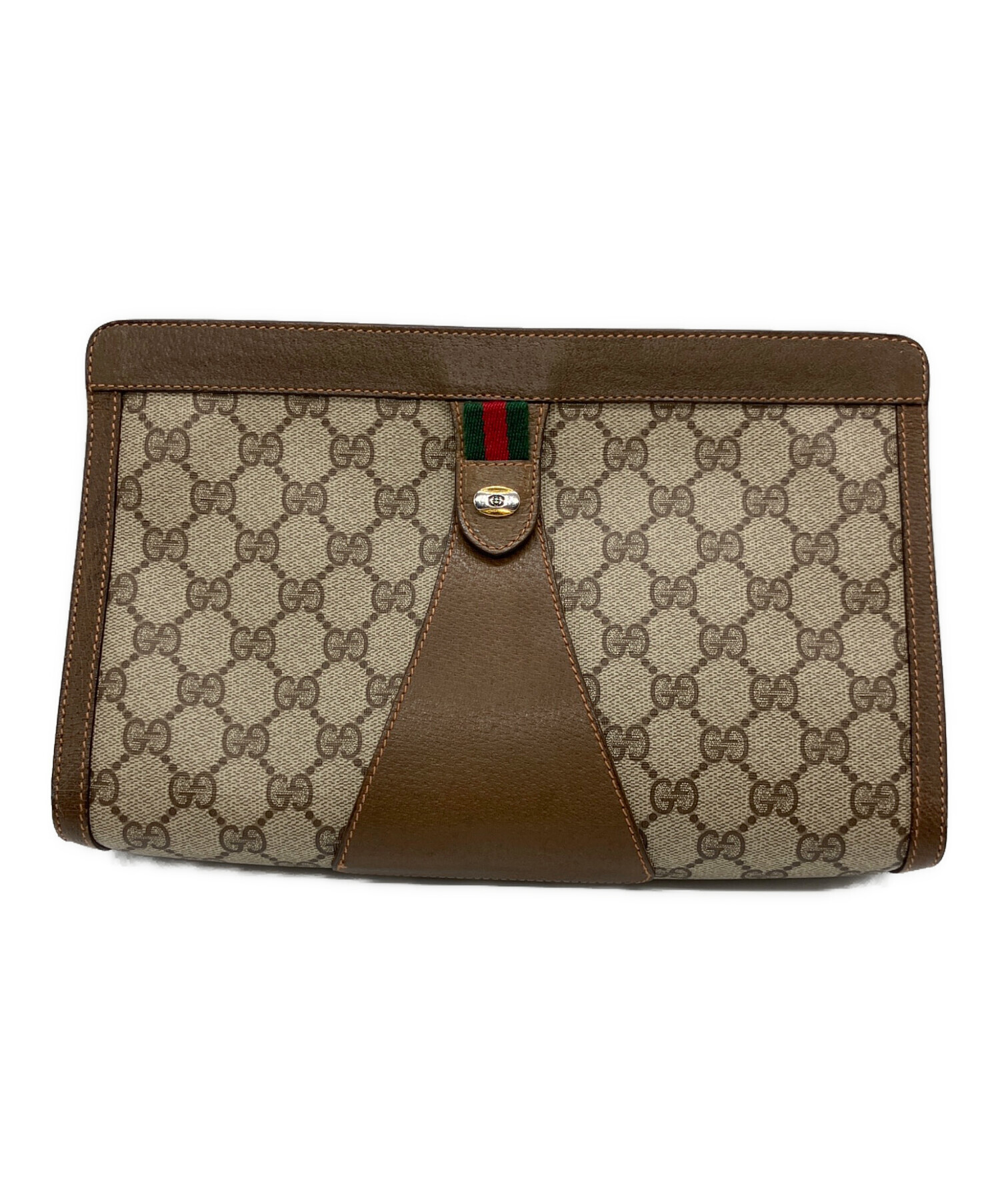 GUCCI グッチ 古本 中古・古着通販】GUCCI (グッチ) クラッチバッグ ベージュ｜ブランド