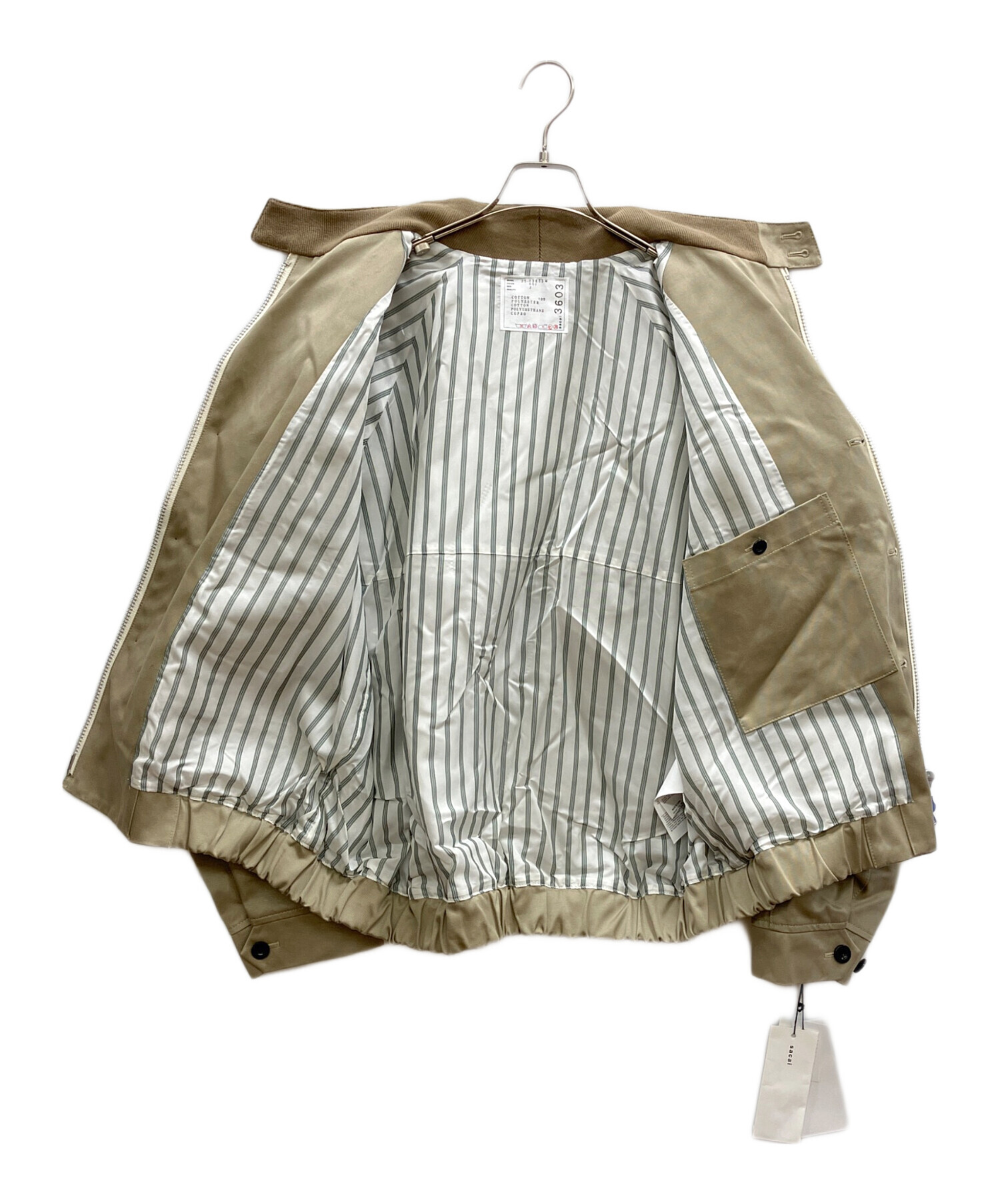 中古・古着通販】sacai (サカイ) Cotton Chino Jacket ベージュ サイズ