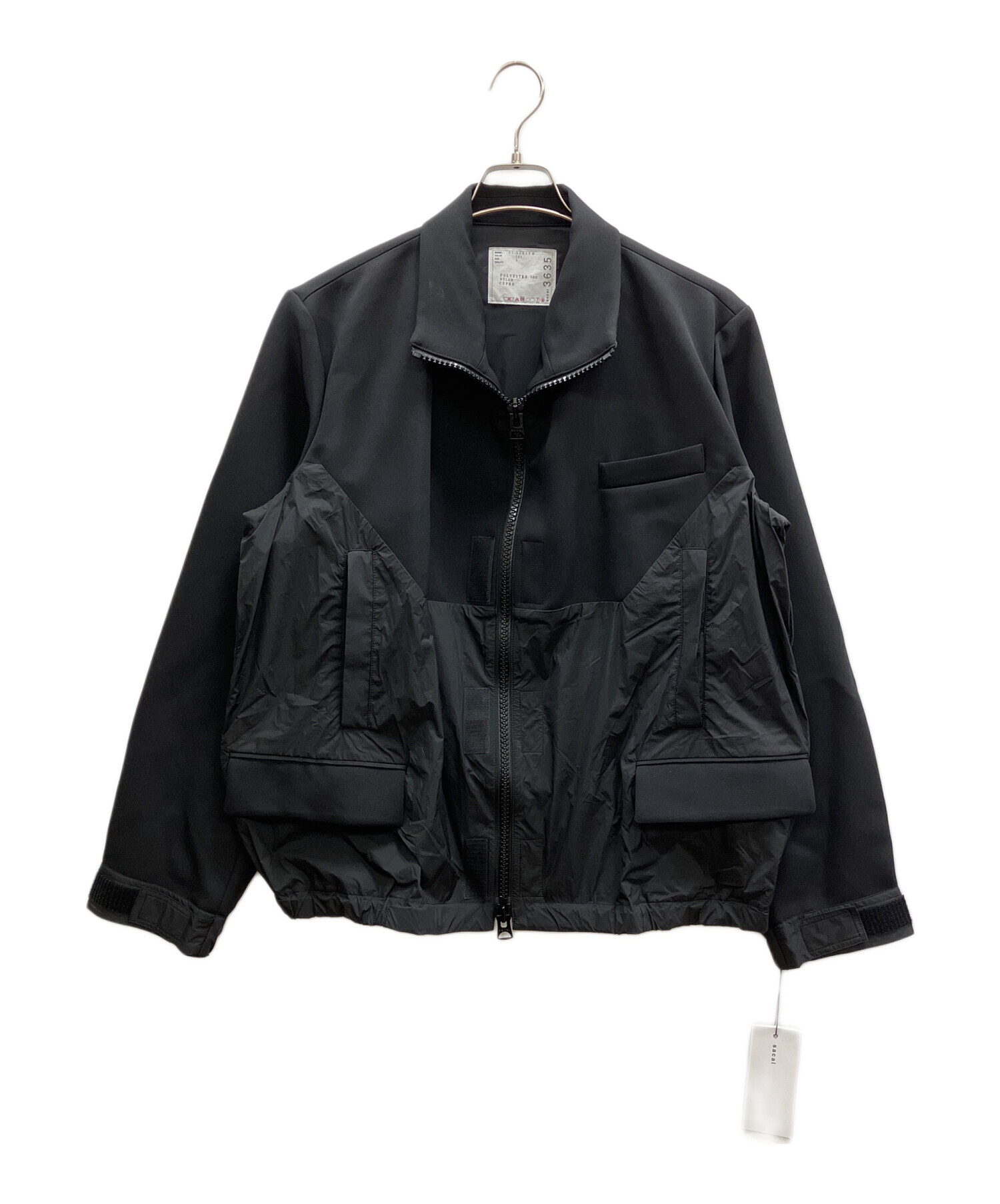 中古・古着通販】sacai (サカイ) Matelasse Twill Mix Jacket ブラック