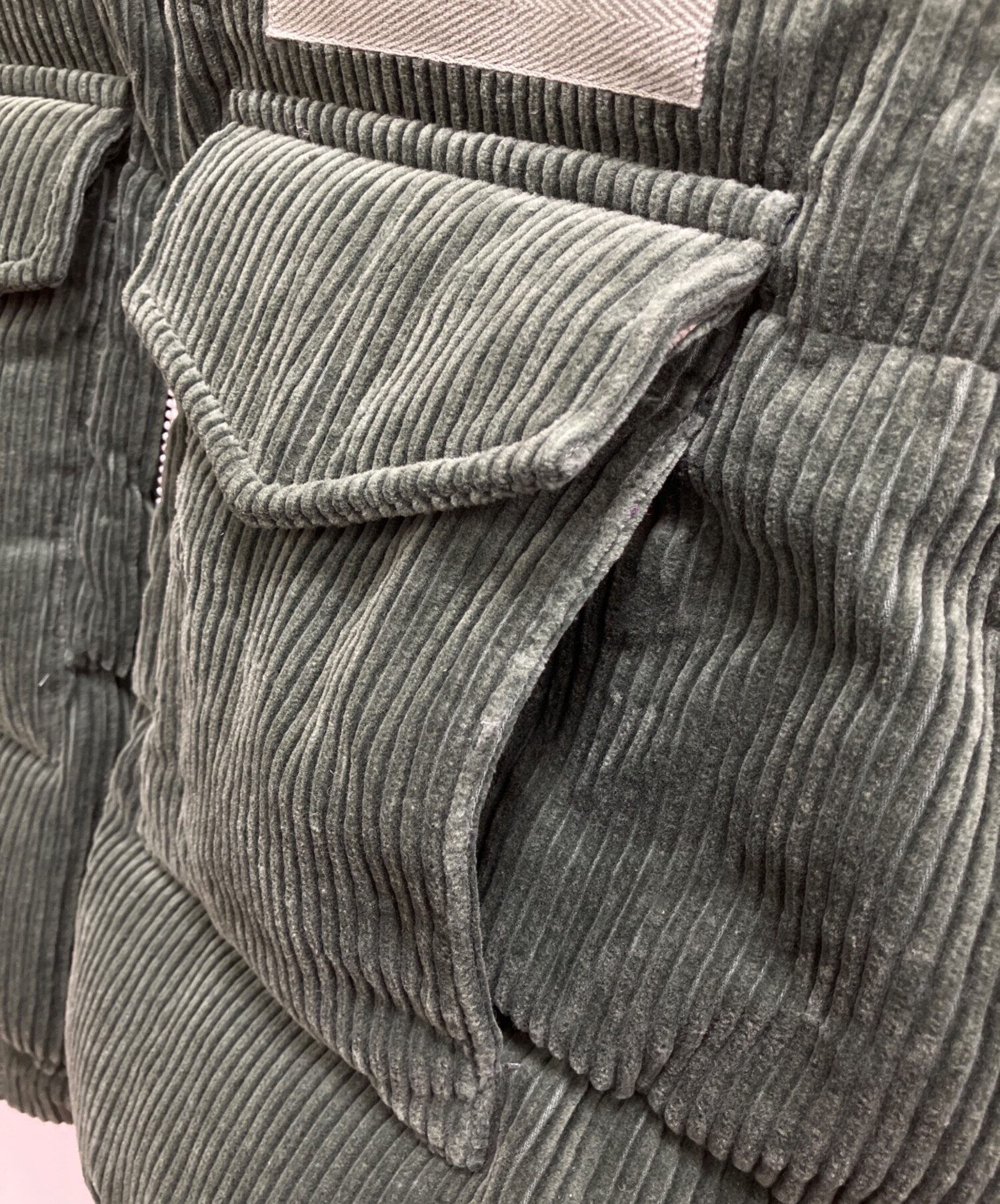 中古・古着通販】sacai (サカイ) Corduroy Puffer Vest グリーン