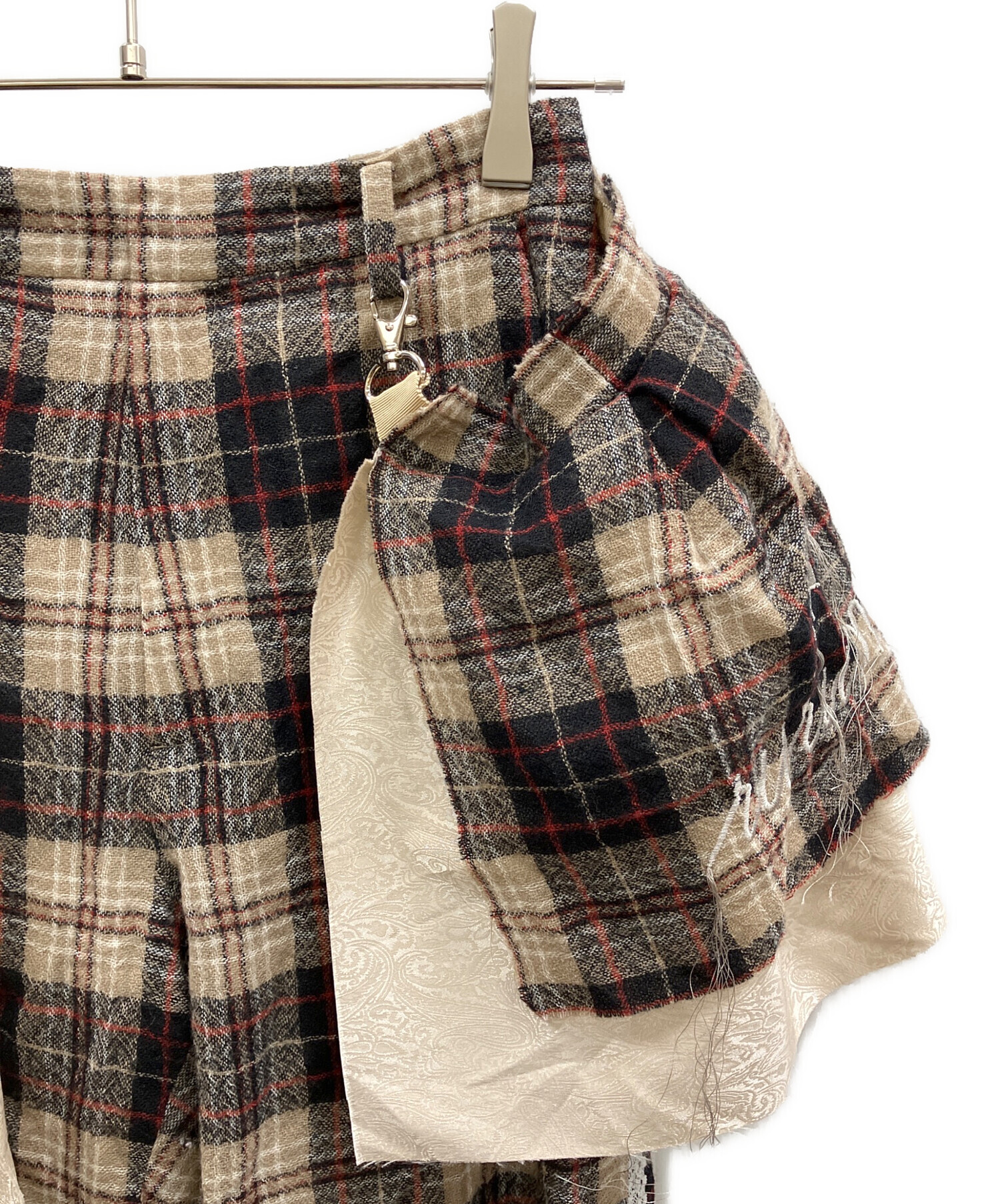 新品未使用　rurumu スカート 中古・古着通販】rurumu: (ルルムウ) drawstring check skirt pants