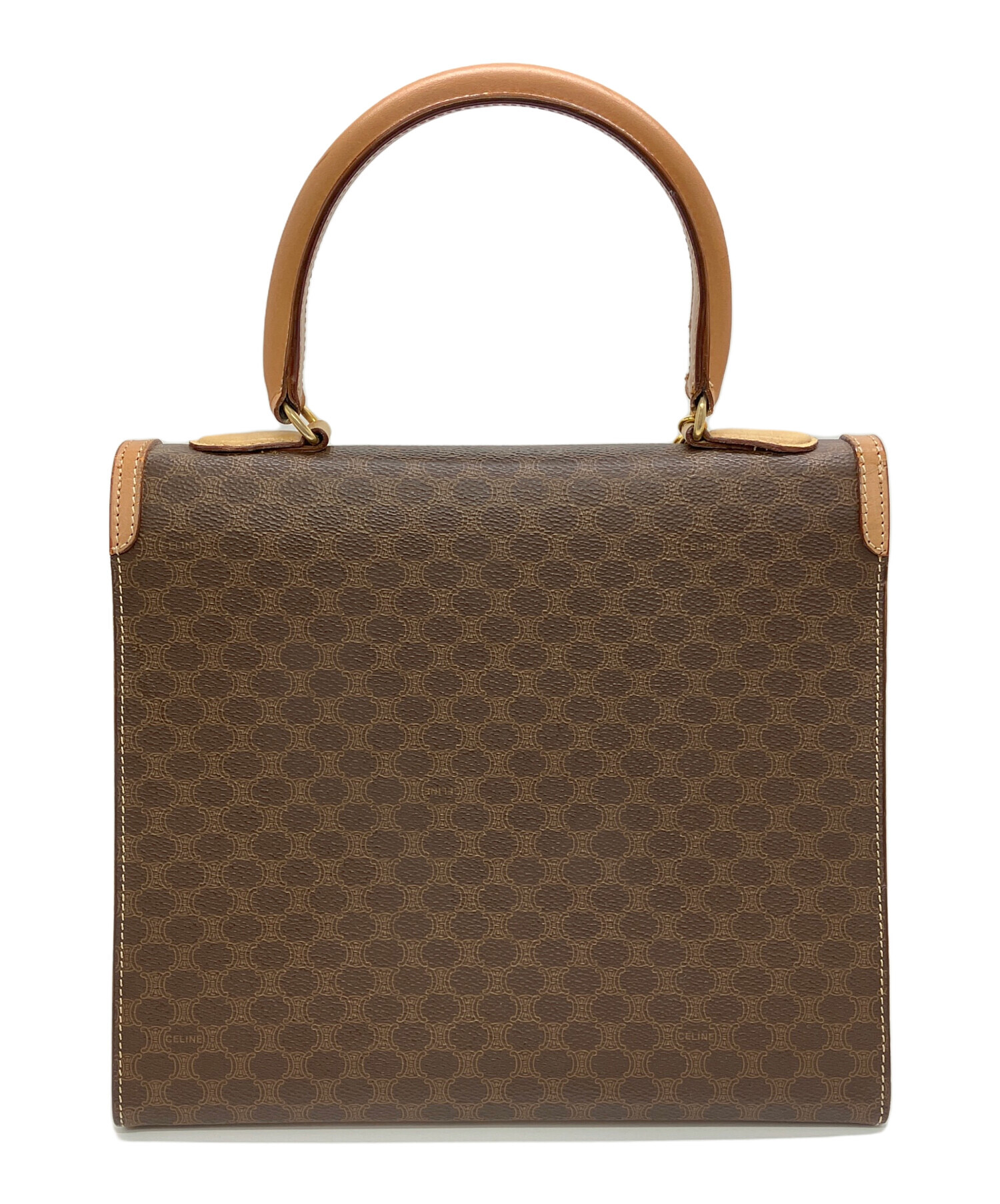 中古・古着通販】CELINE (セリーヌ) マカダム柄ハンドバッグ ベージュ