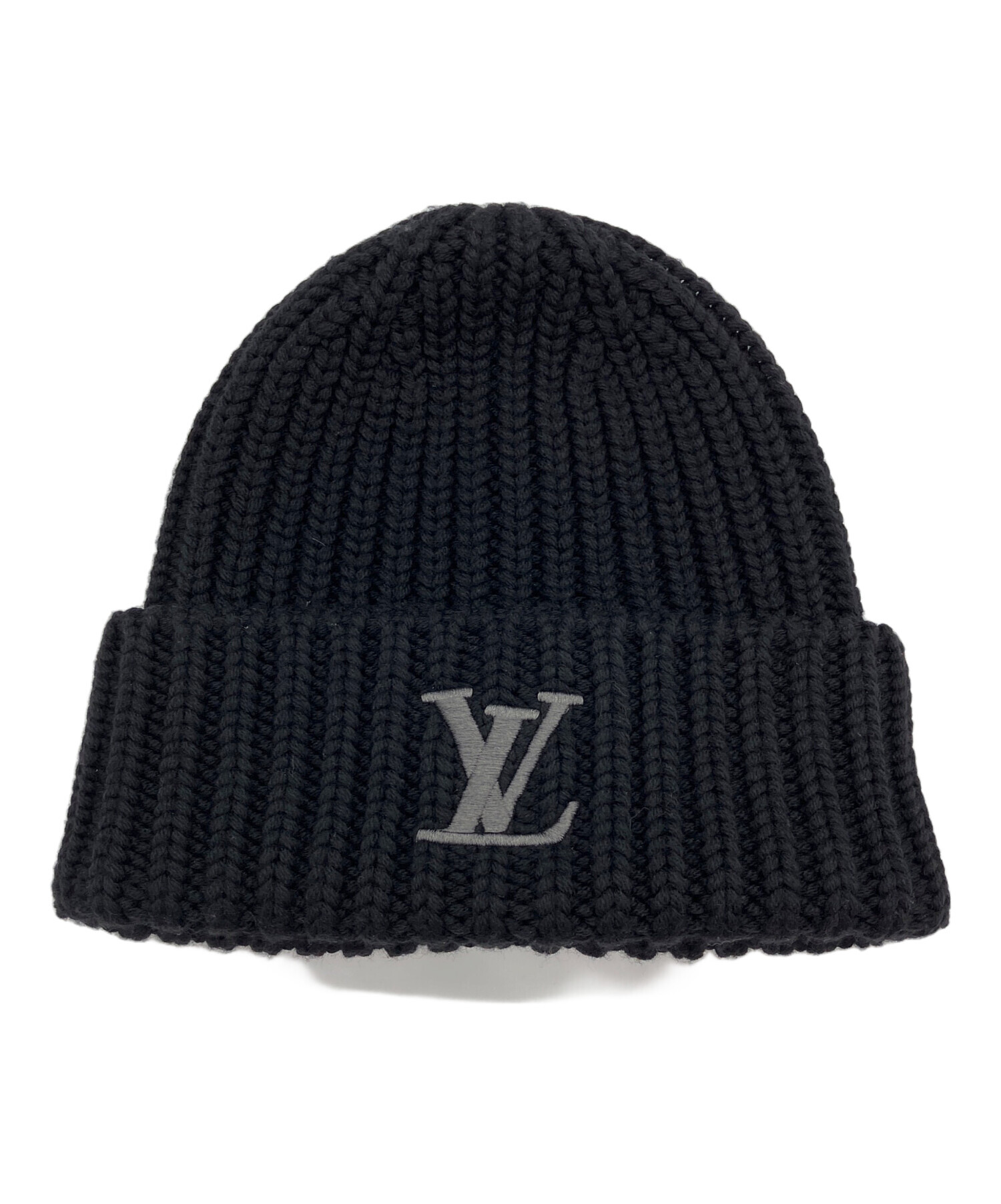【美品】【箱あり】Louis Vuitton ブラック ニット帽 中古・古着通販】LOUIS VUITTON (ルイ ヴィトン) ビーニー・オンリー